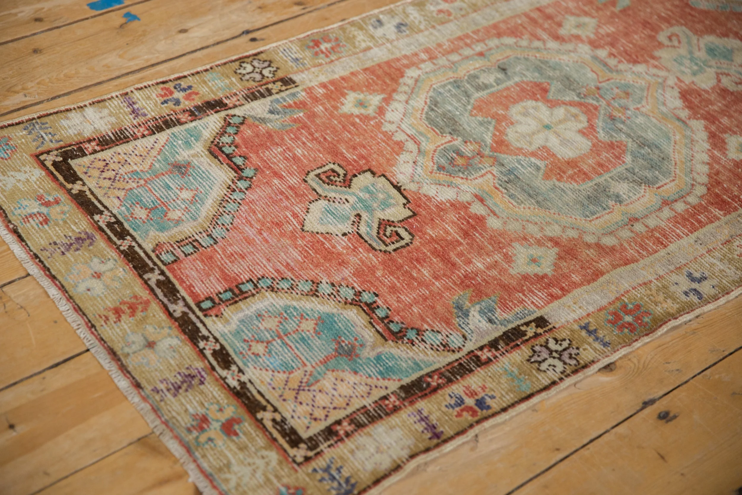 2.5x5 Vintage Distressed Oushak Rug Runner - Image 5