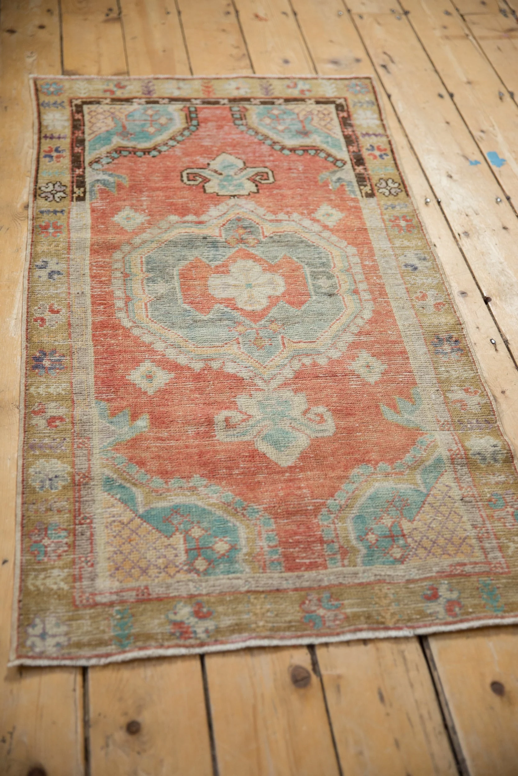 2.5x5 Vintage Distressed Oushak Rug Runner - Image 7