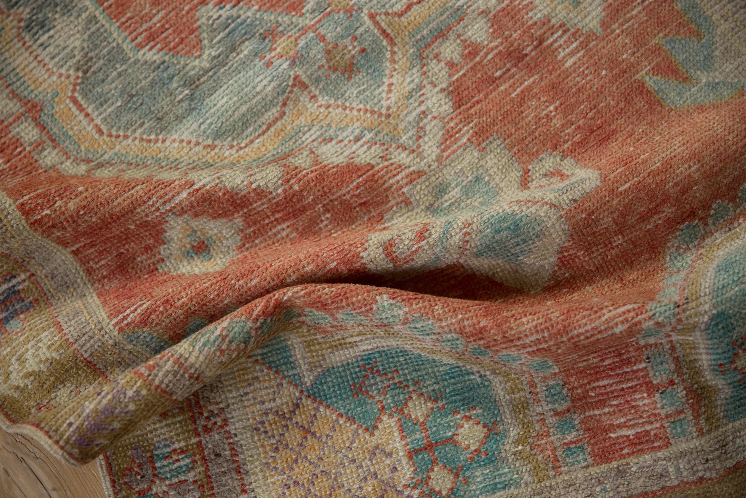 2.5x5 Vintage Distressed Oushak Rug Runner - Image 9