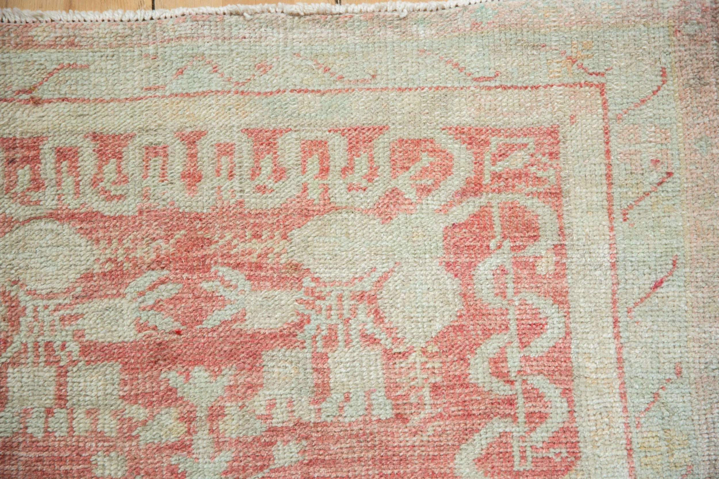 2.5x5 Vintage Distressed Oushak Rug Runner - Image 3
