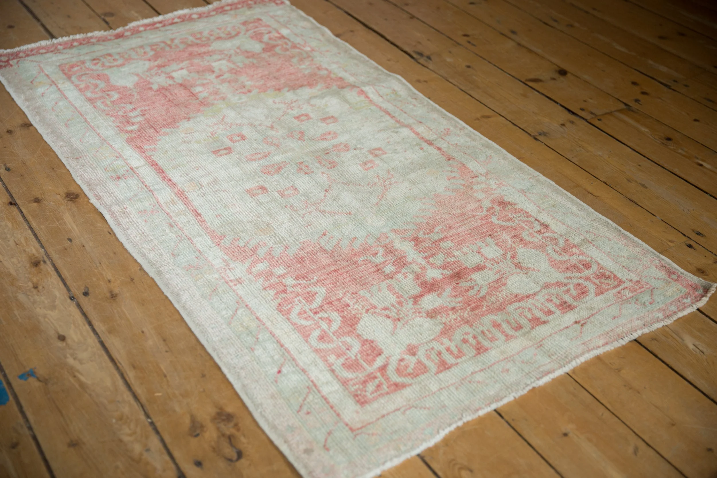 2.5x5 Vintage Distressed Oushak Rug Runner - Image 4