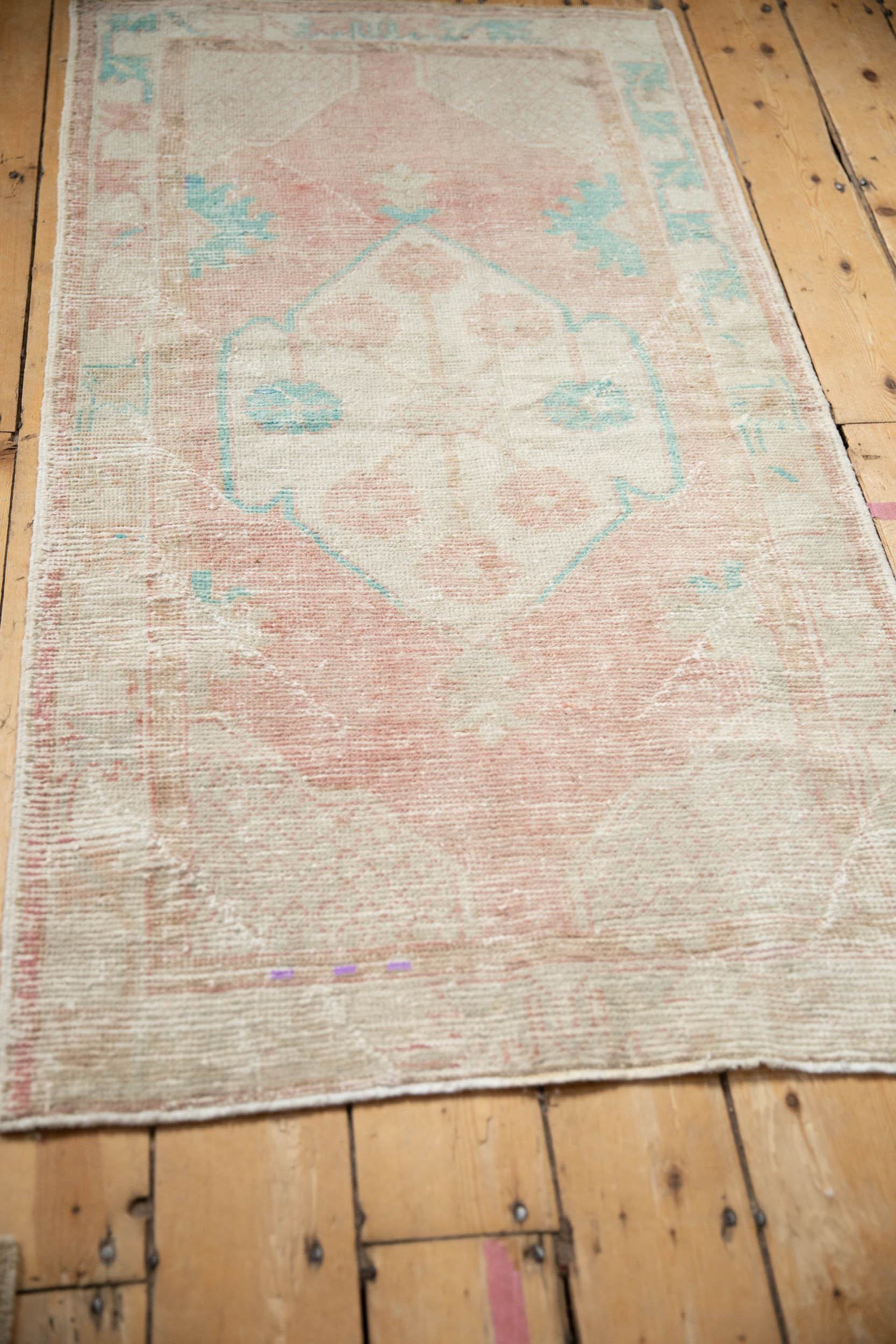 2.5x5 Vintage Distressed Oushak Rug Runner - Image 5