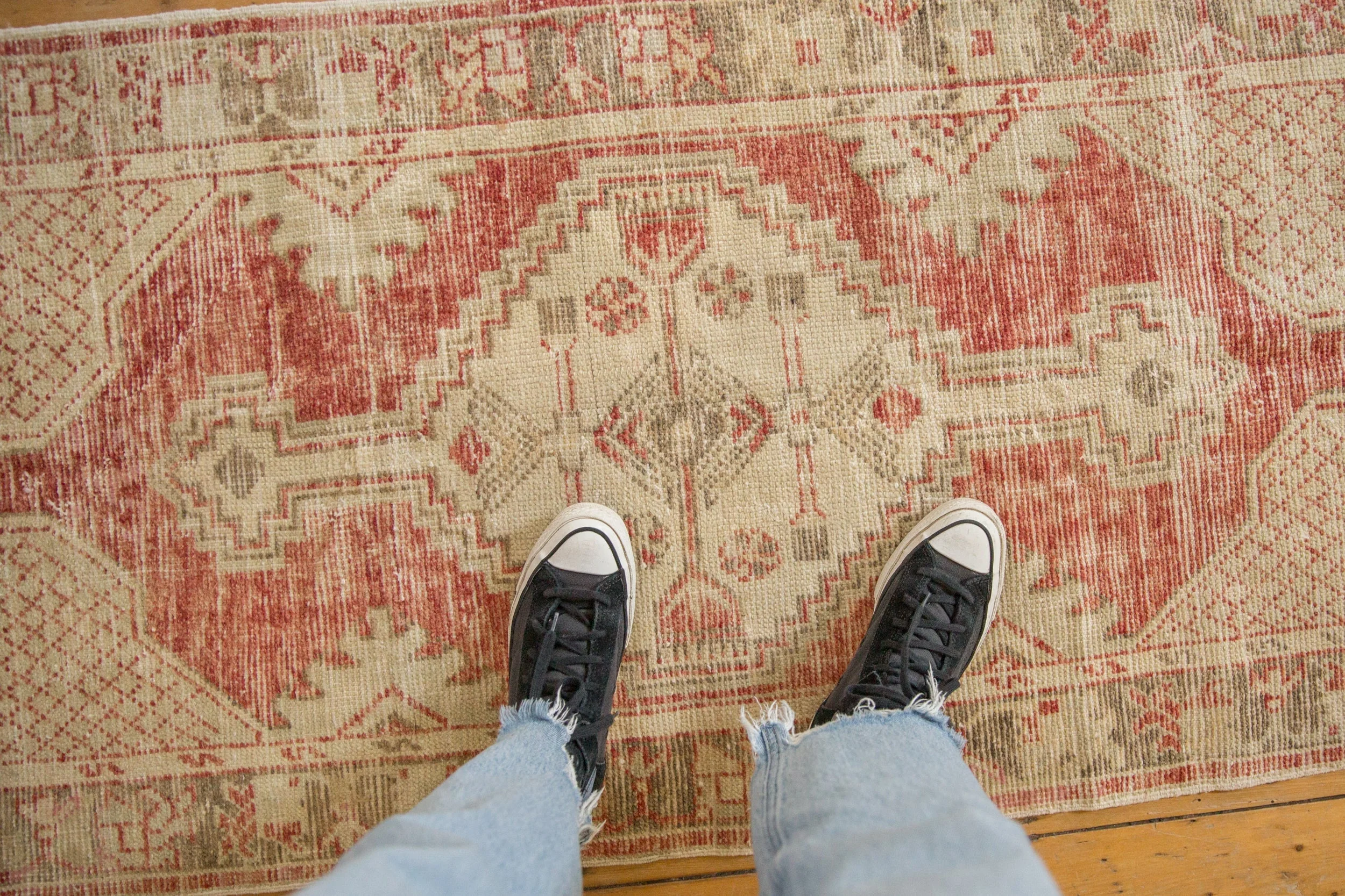 2.5x5 Vintage Distressed Oushak Rug Runner - Image 2