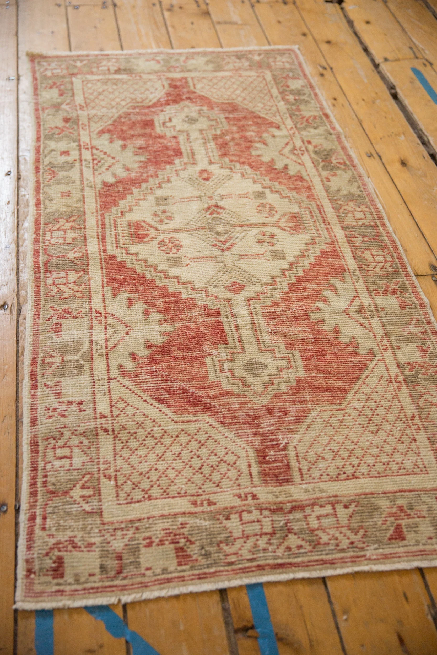 2.5x5 Vintage Distressed Oushak Rug Runner - Image 7