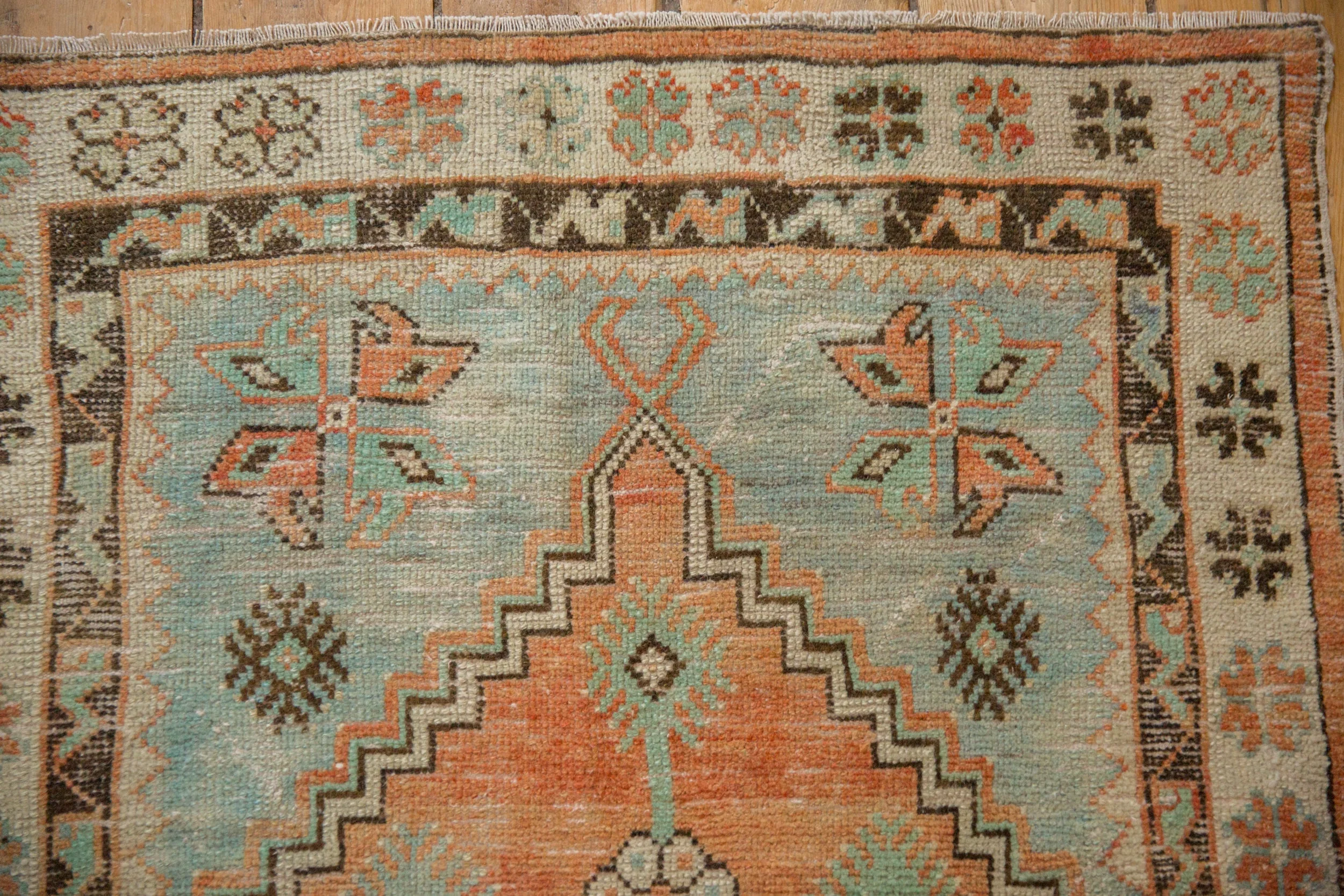 2.5x5 Vintage Distressed Oushak Rug Runner - Image 3