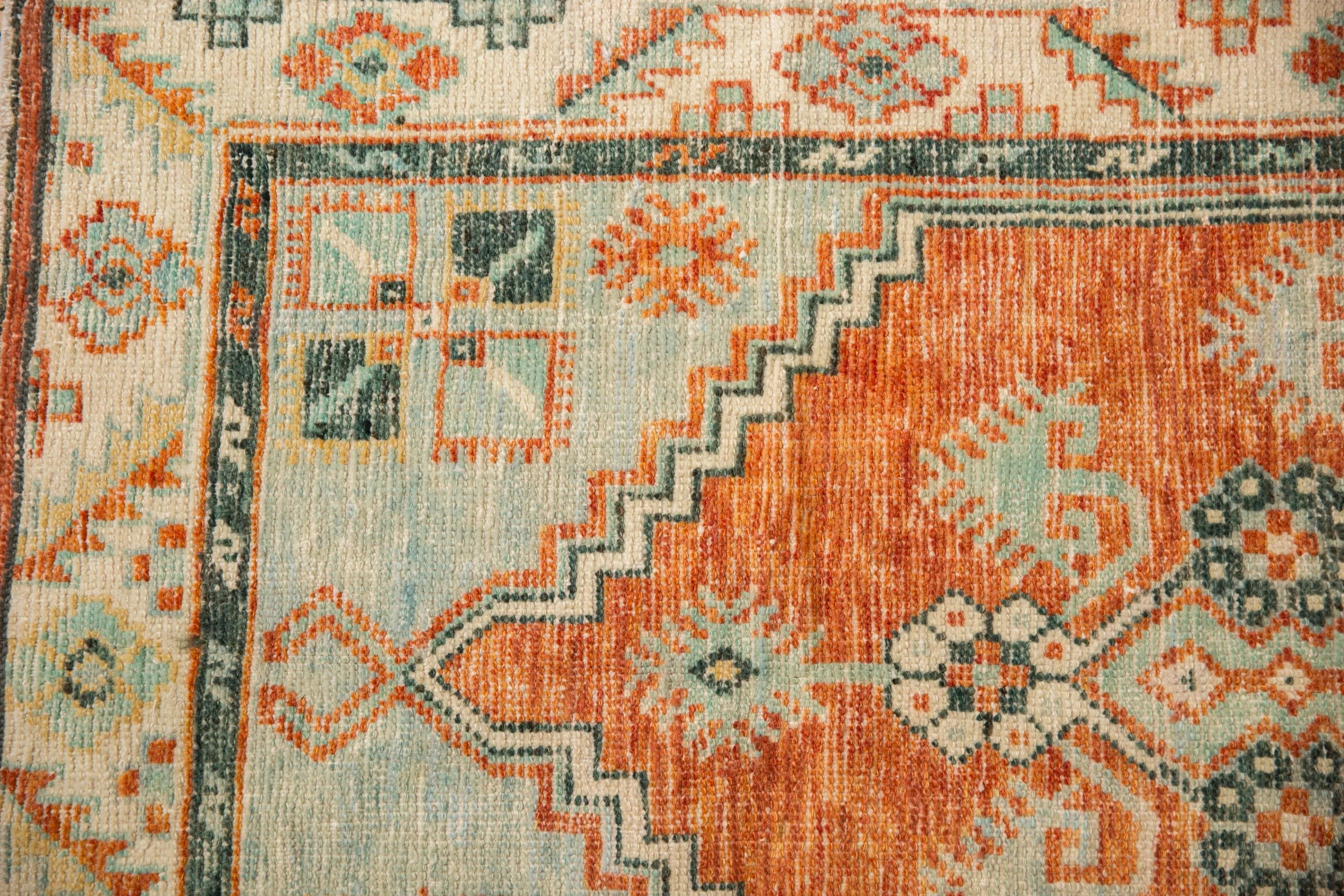 2.5x5 Vintage Distressed Oushak Rug Runner - Image 3