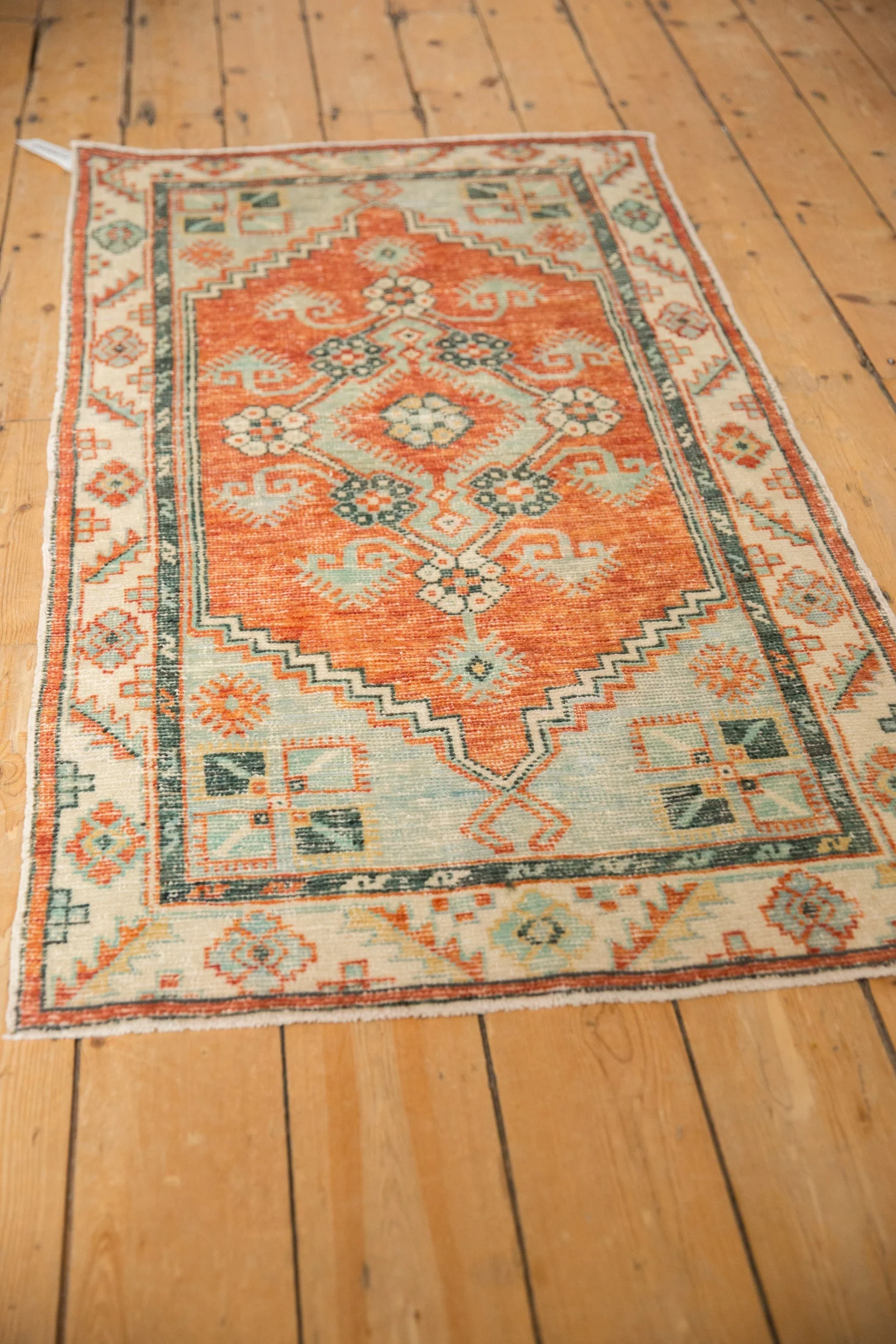 2.5x5 Vintage Distressed Oushak Rug Runner - Image 4
