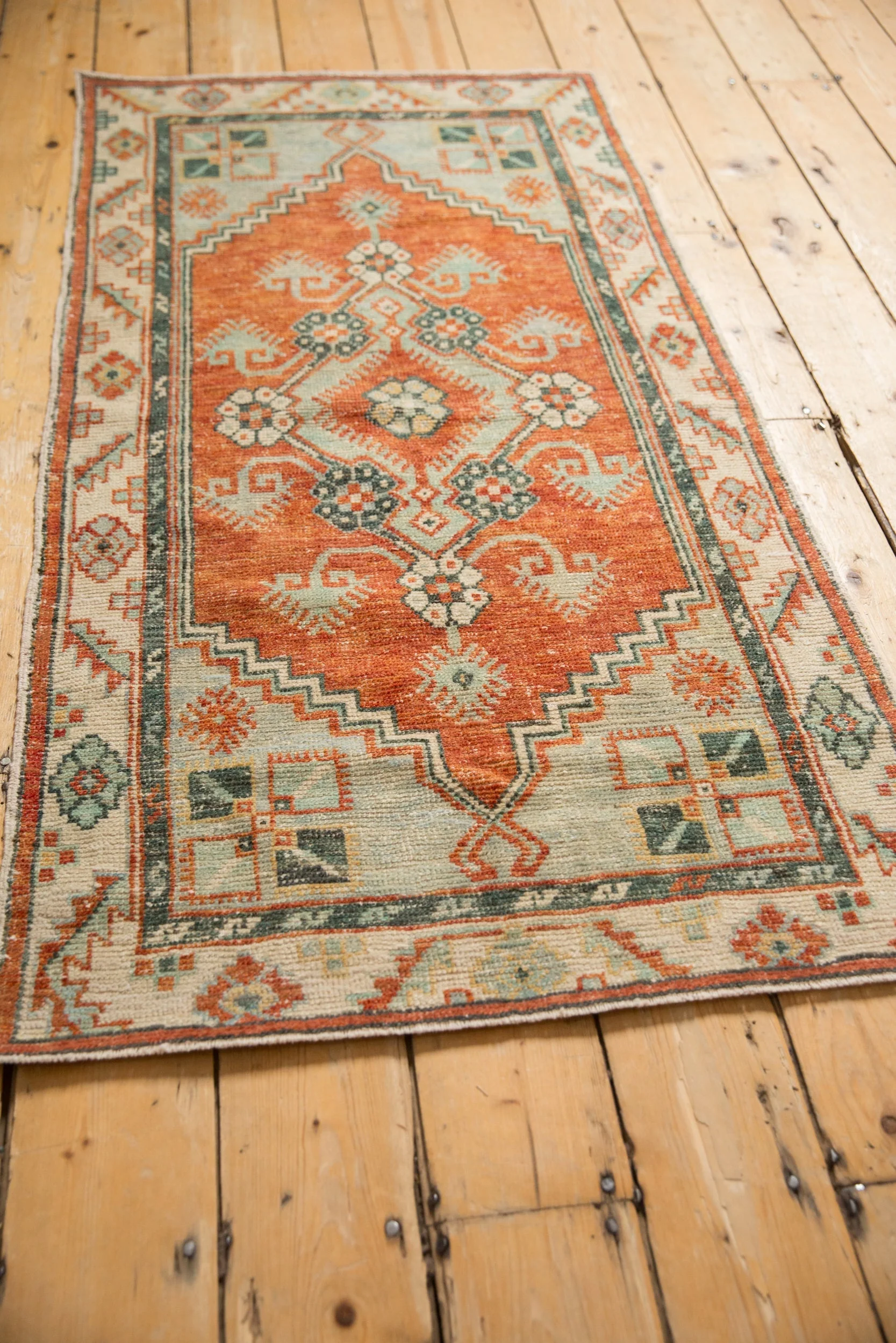 2.5x5 Vintage Distressed Oushak Rug Runner - Image 6
