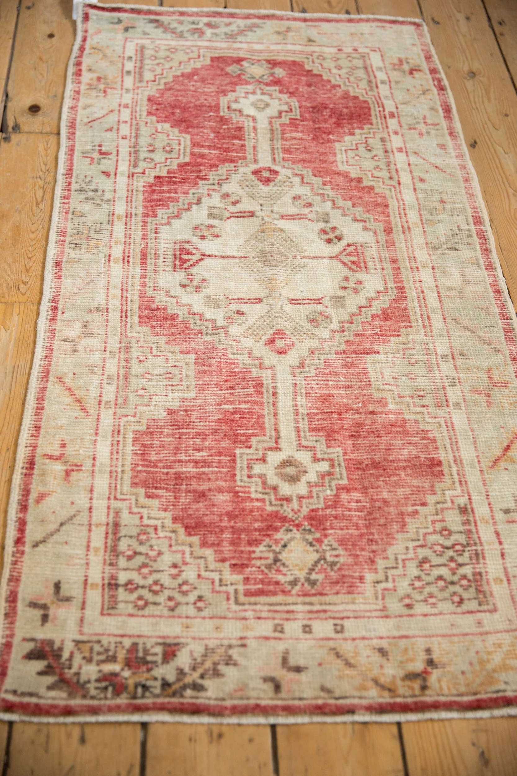 2.5x5 Vintage Distressed Oushak Rug Runner - Image 4