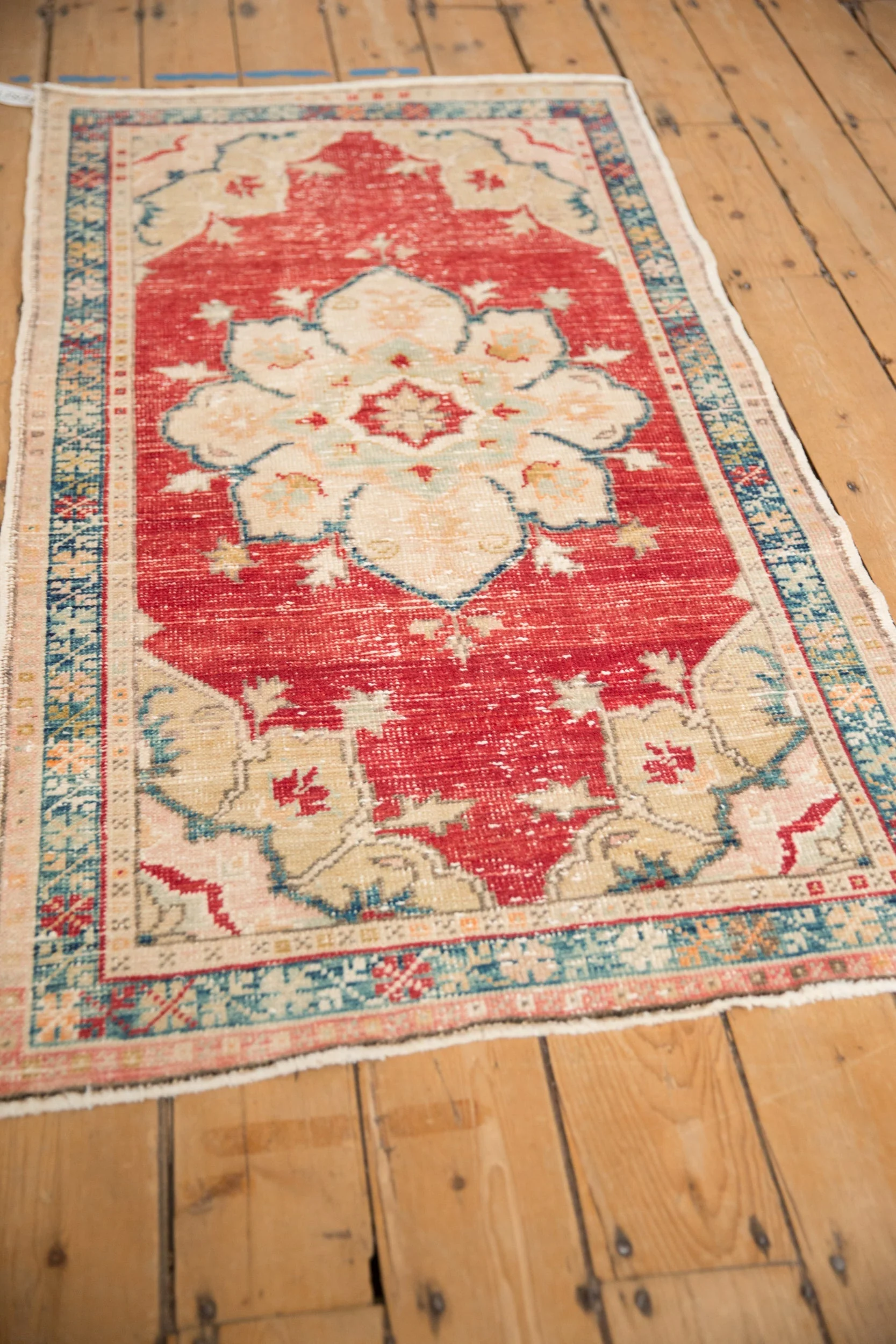 2.5x5 Vintage Distressed Oushak Rug Runner - Image 4