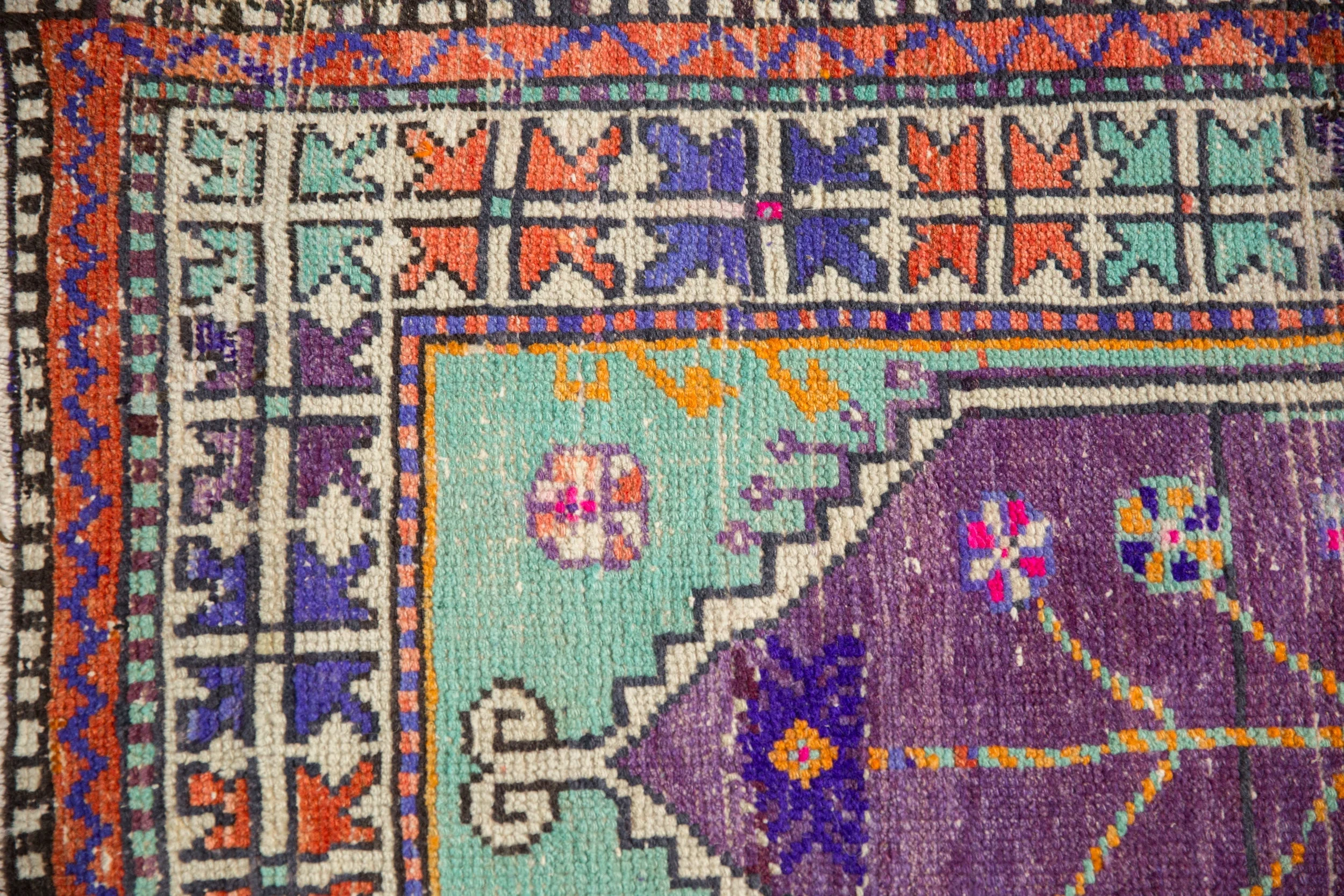 2.5x5 Vintage Distressed Oushak Rug Runner - Image 3