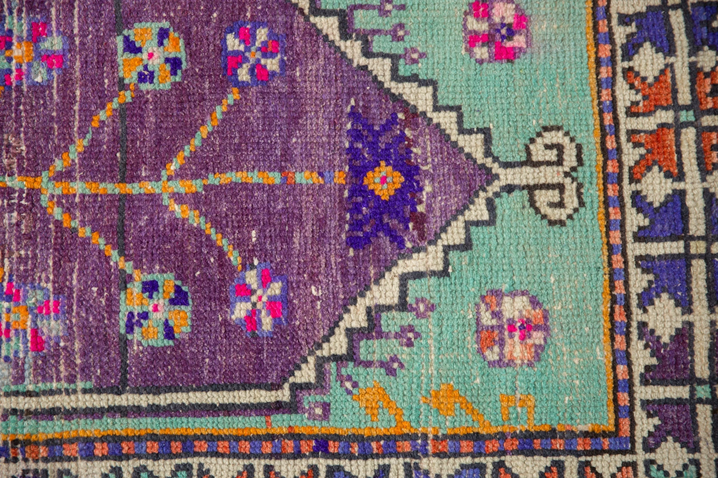 2.5x5 Vintage Distressed Oushak Rug Runner - Image 6