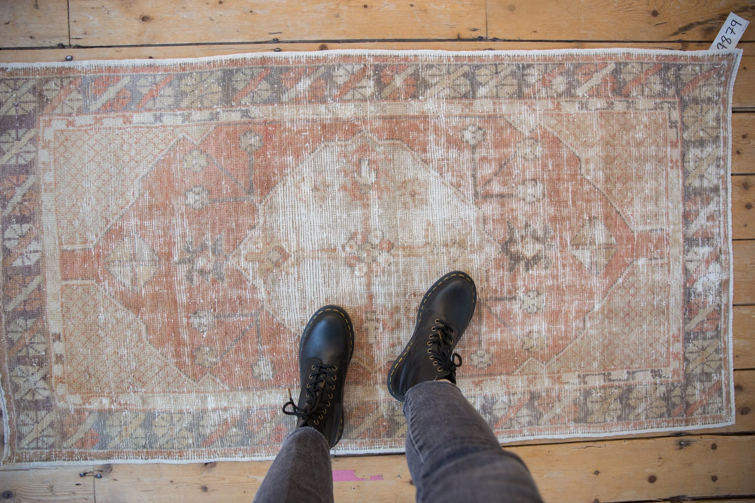 2.5x5 Vintage Distressed Oushak Rug Runner - Image 2