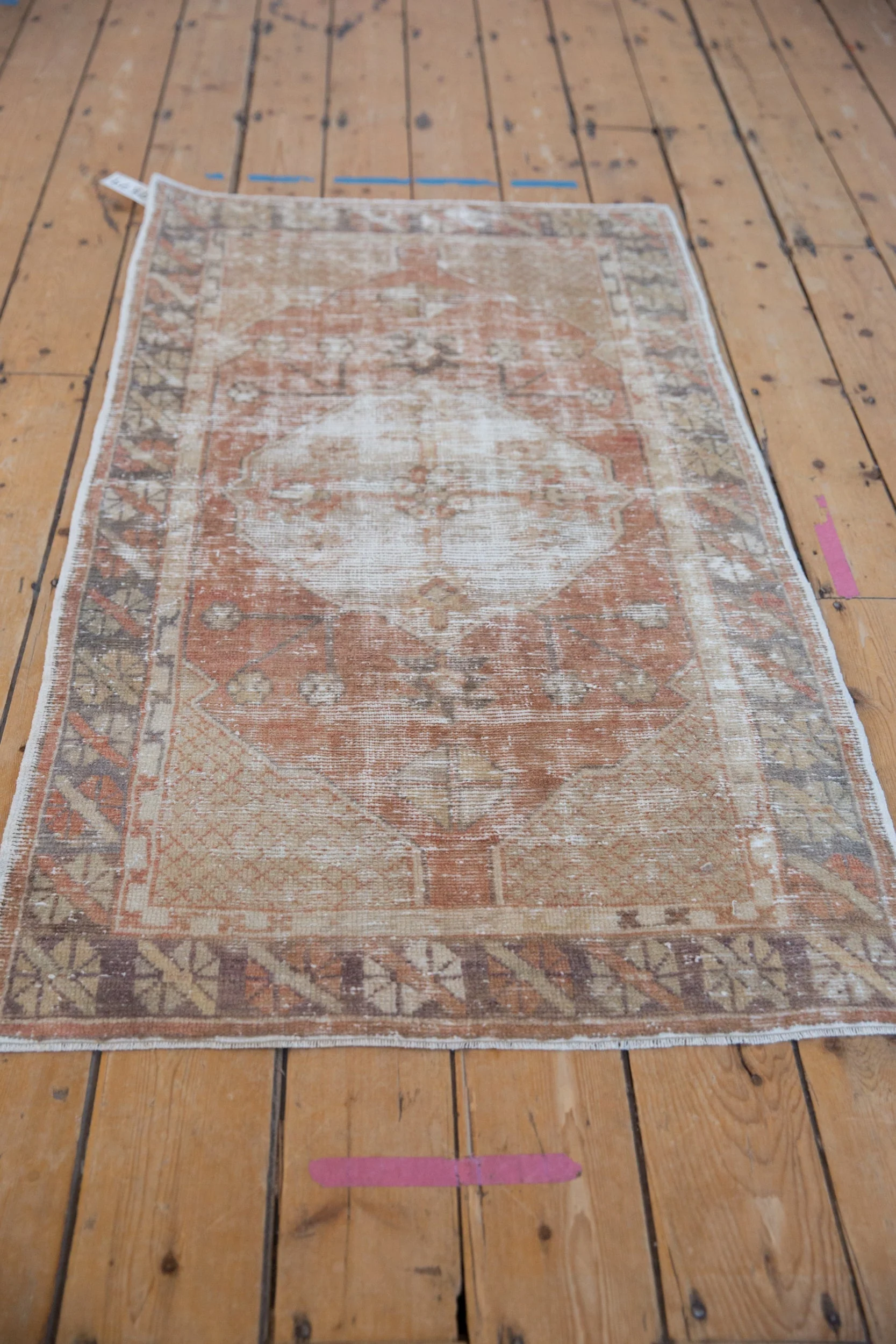 2.5x5 Vintage Distressed Oushak Rug Runner - Image 3