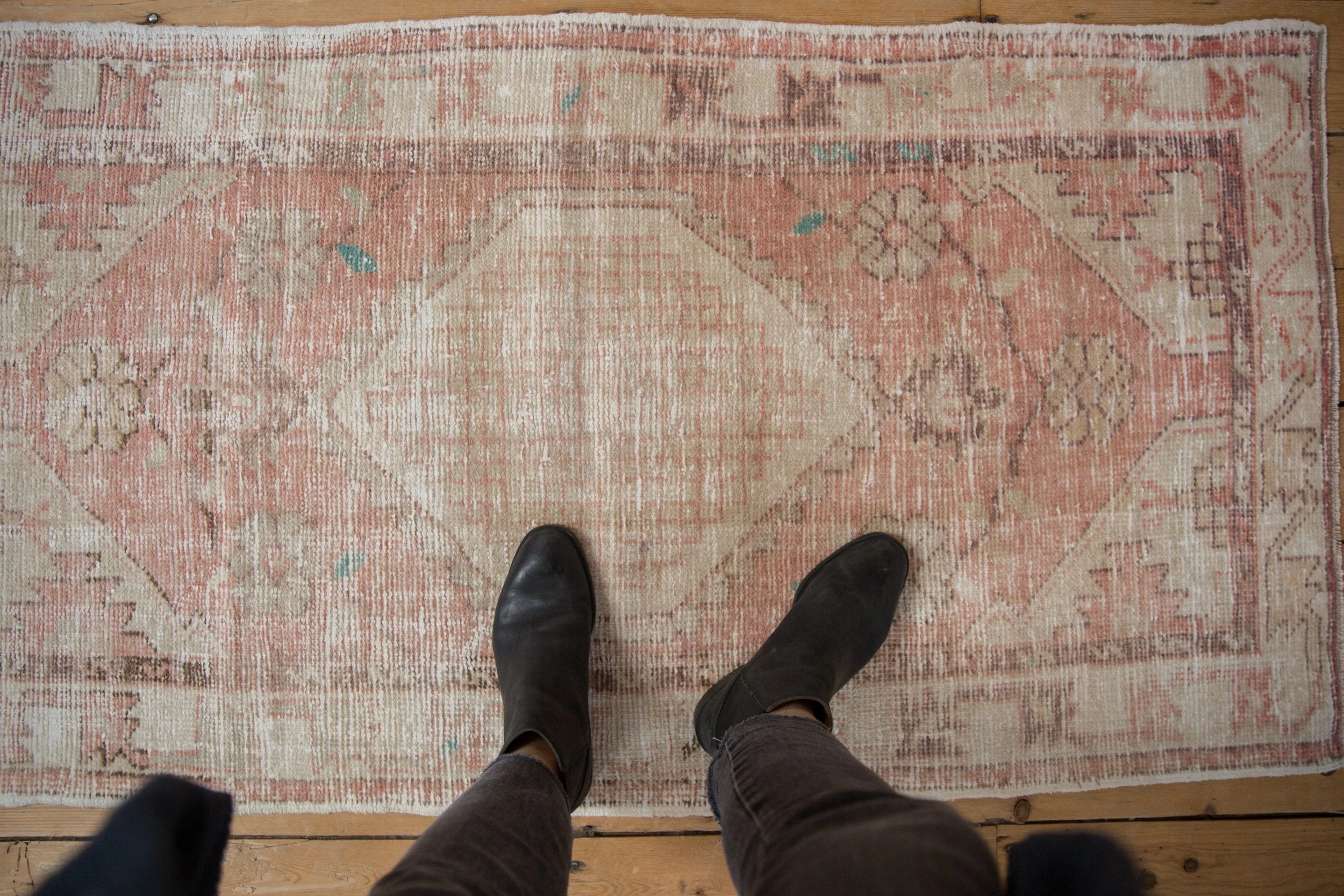 2.5x5 Vintage Distressed Oushak Rug Runner - Image 2
