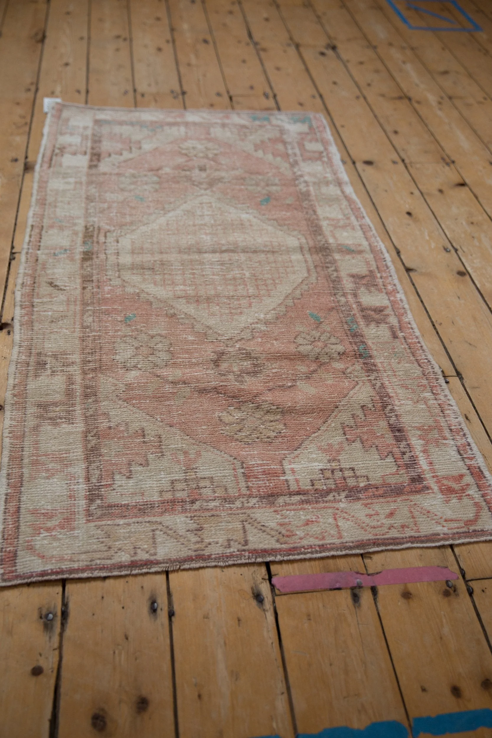 2.5x5 Vintage Distressed Oushak Rug Runner - Image 4