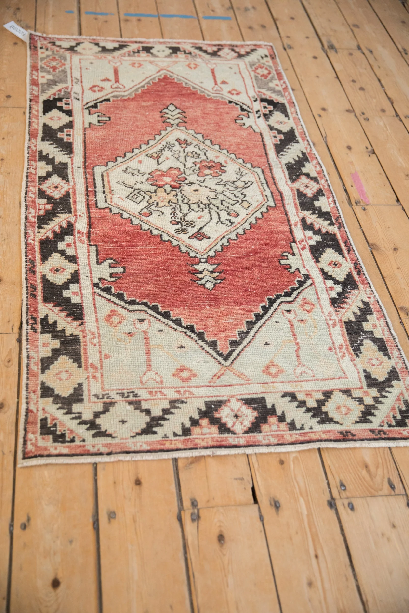 2.5x5 Vintage Distressed Oushak Rug Runner - Image 4