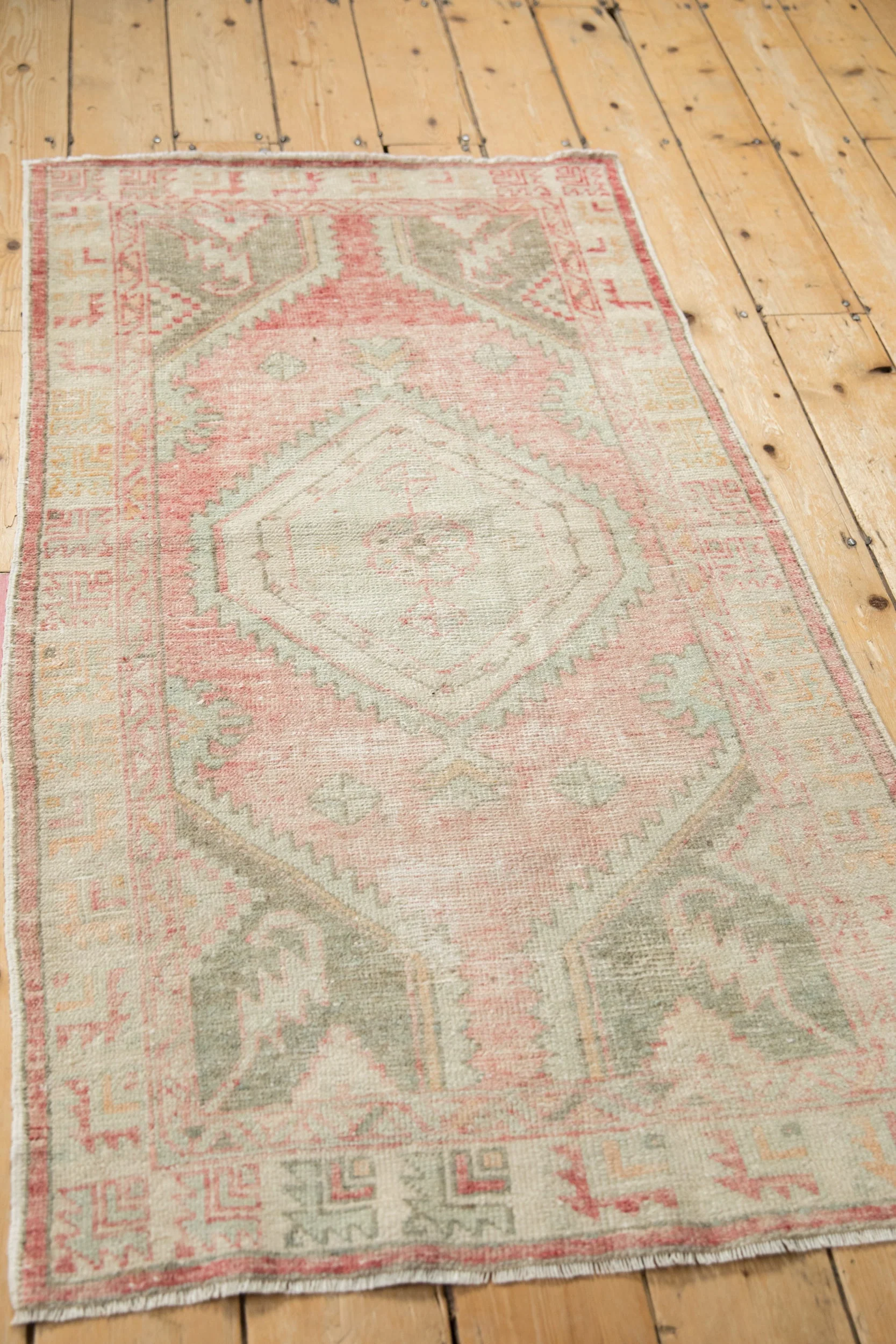 2.5x5 Vintage Distressed Oushak Rug Runner - Image 5