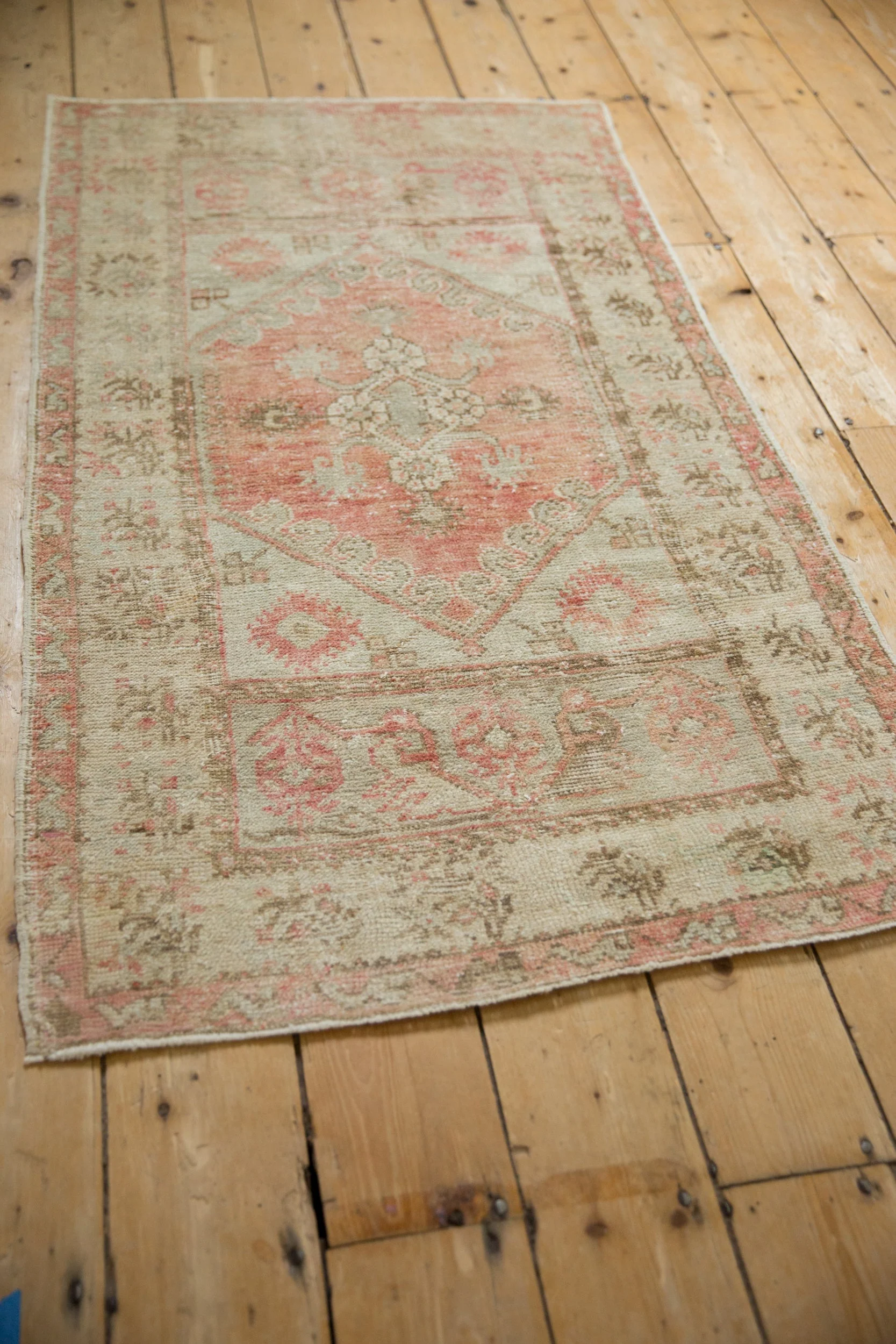 2.5x5 Vintage Distressed Oushak Rug Runner - Image 7