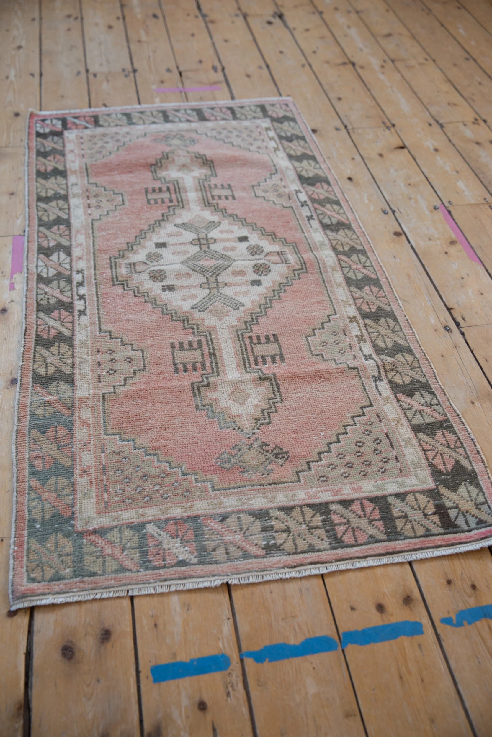 2.5x5 Vintage Distressed Oushak Rug Runner - Image 3