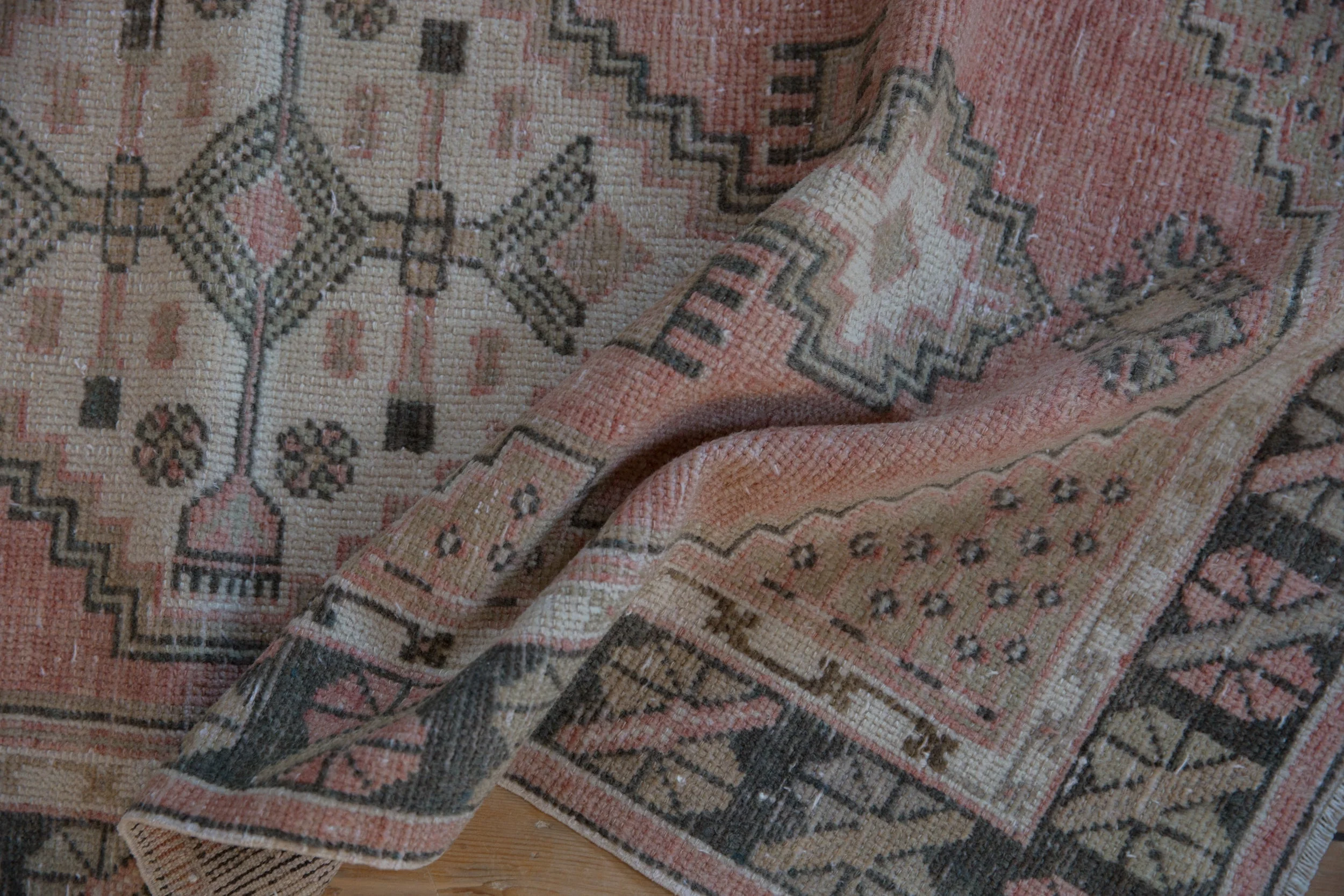 2.5x5 Vintage Distressed Oushak Rug Runner - Image 6