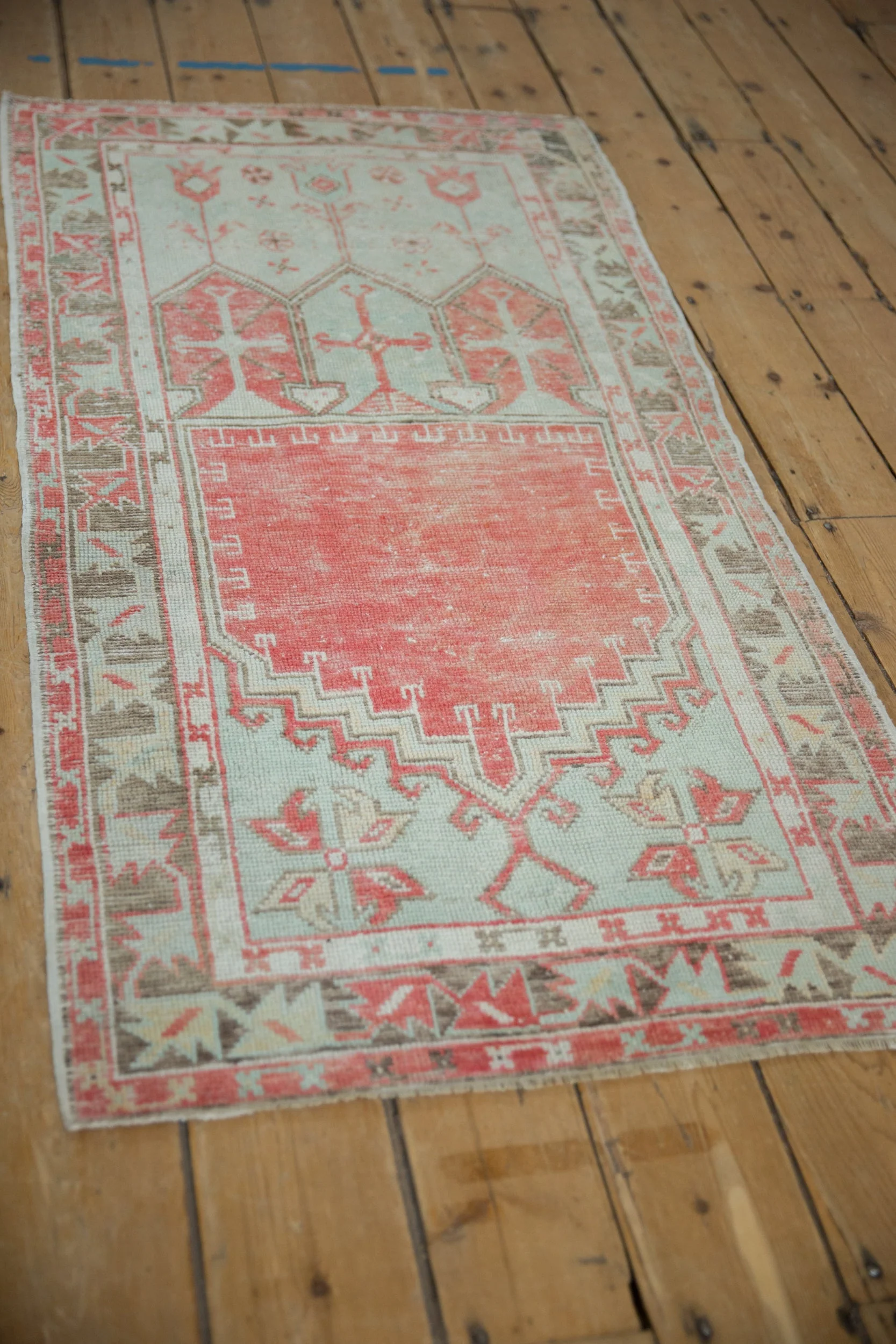 2.5x5 Vintage Distressed Oushak Rug Runner - Image 4