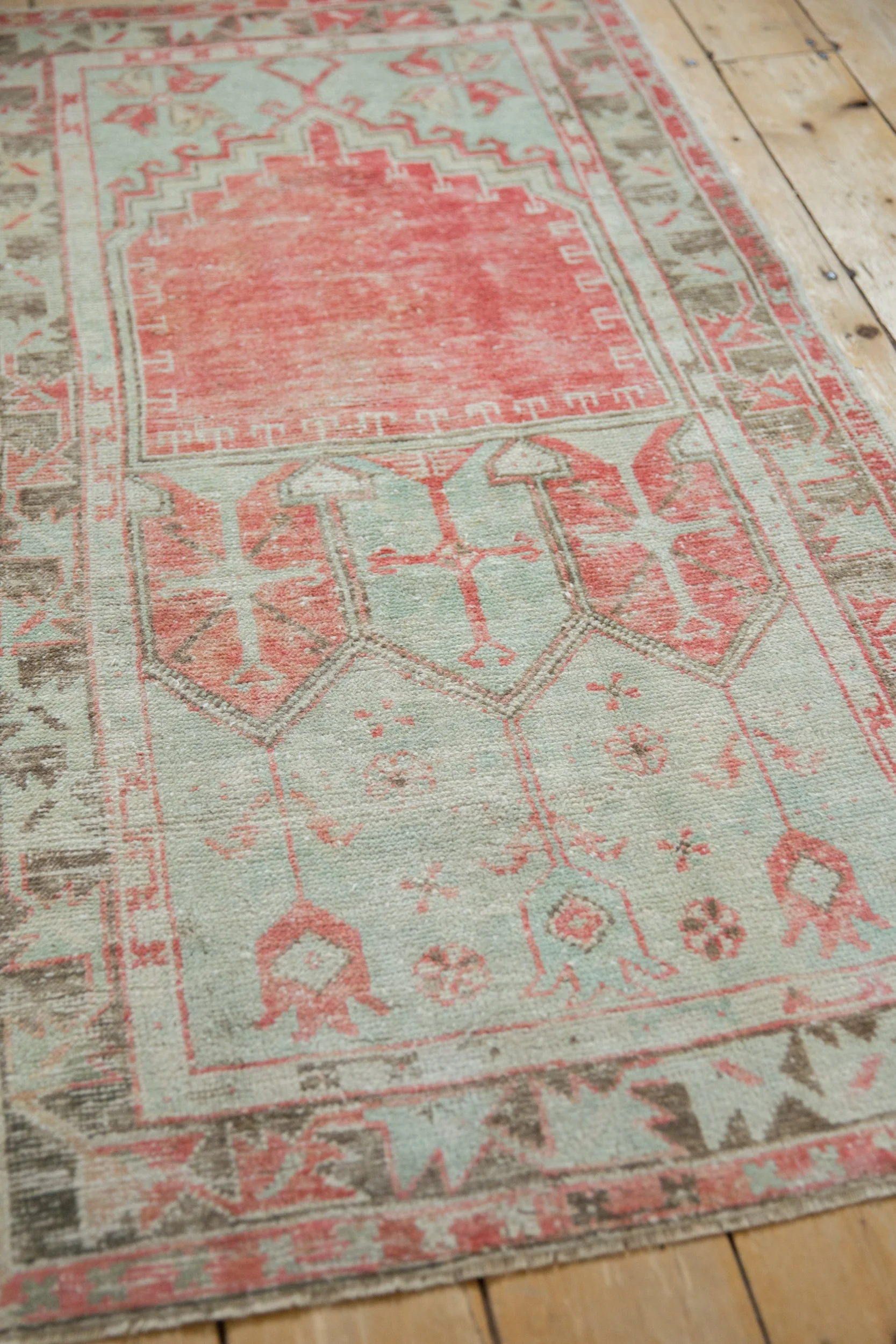 2.5x5 Vintage Distressed Oushak Rug Runner - Image 5