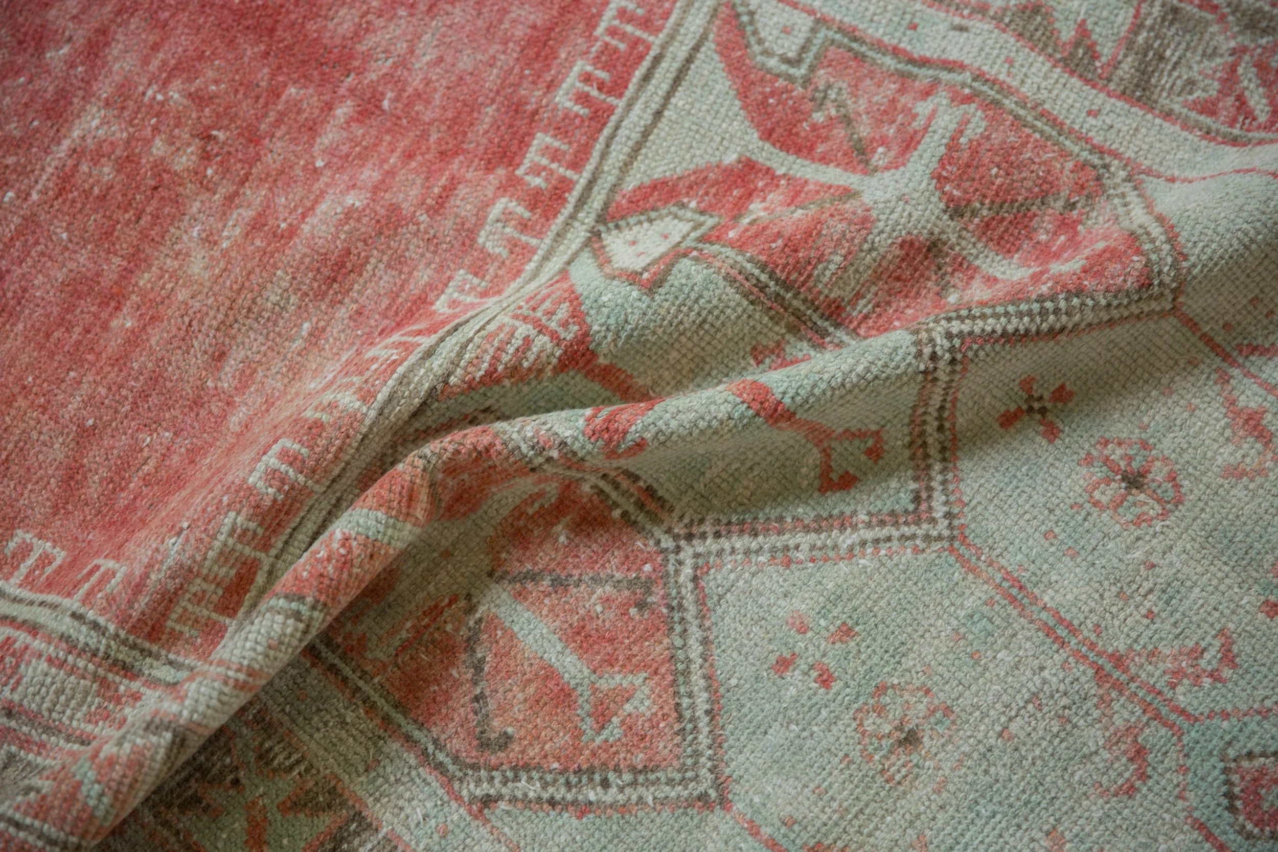 2.5x5 Vintage Distressed Oushak Rug Runner - Image 8