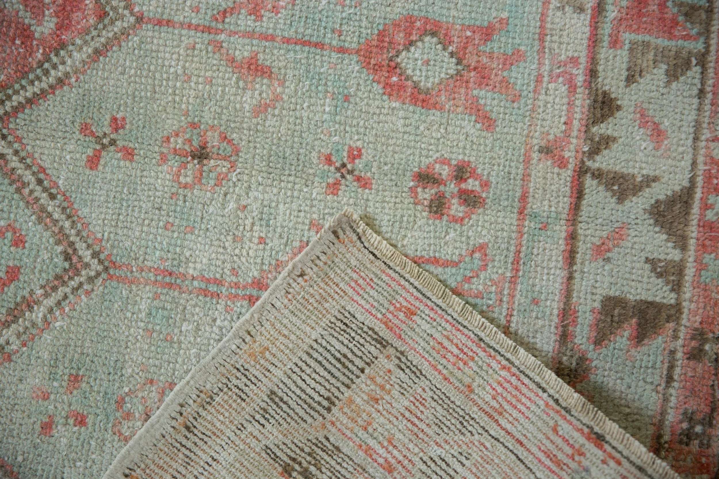 2.5x5 Vintage Distressed Oushak Rug Runner - Image 9