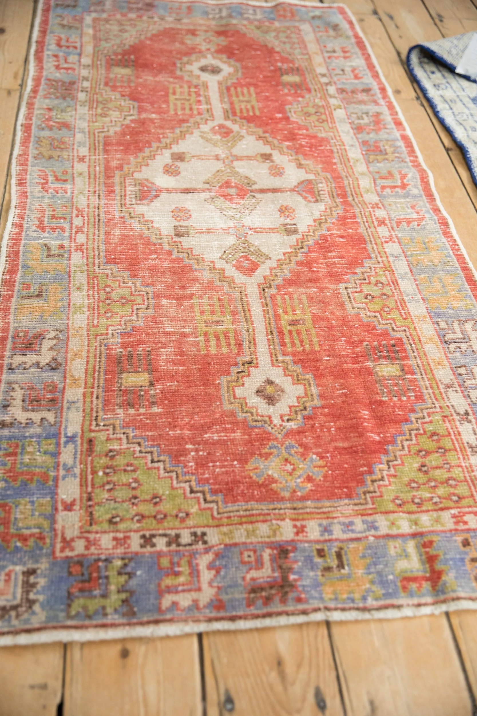 2.5x5 Vintage Distressed Oushak Rug Runner - Image 6