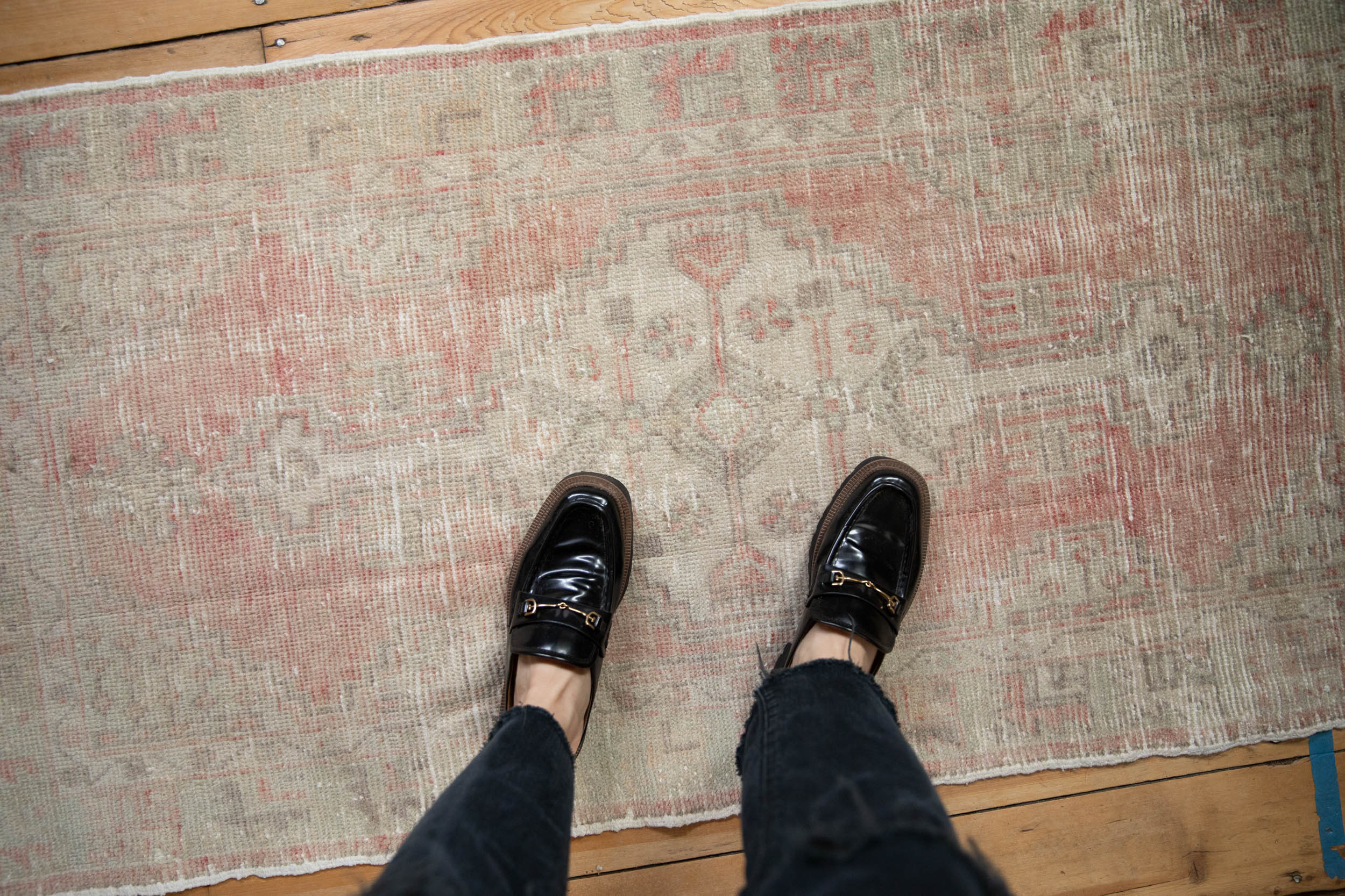 2.5x5 Vintage Distressed Oushak Rug Runner - Image 2