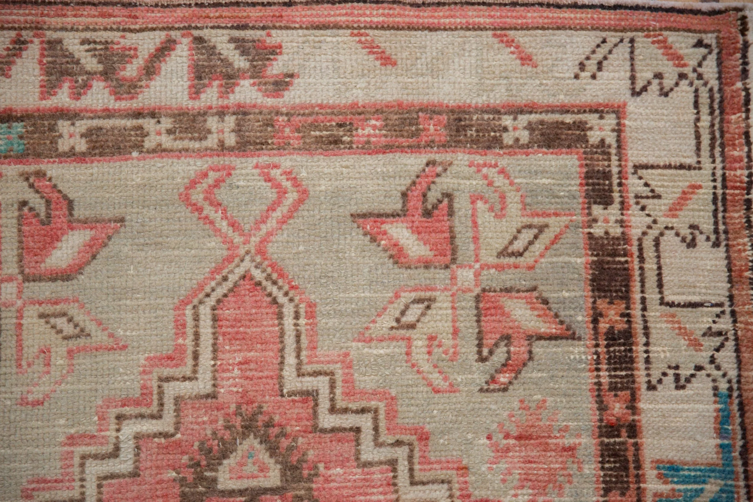 2.5x5 Vintage Distressed Oushak Rug Runner - Image 3