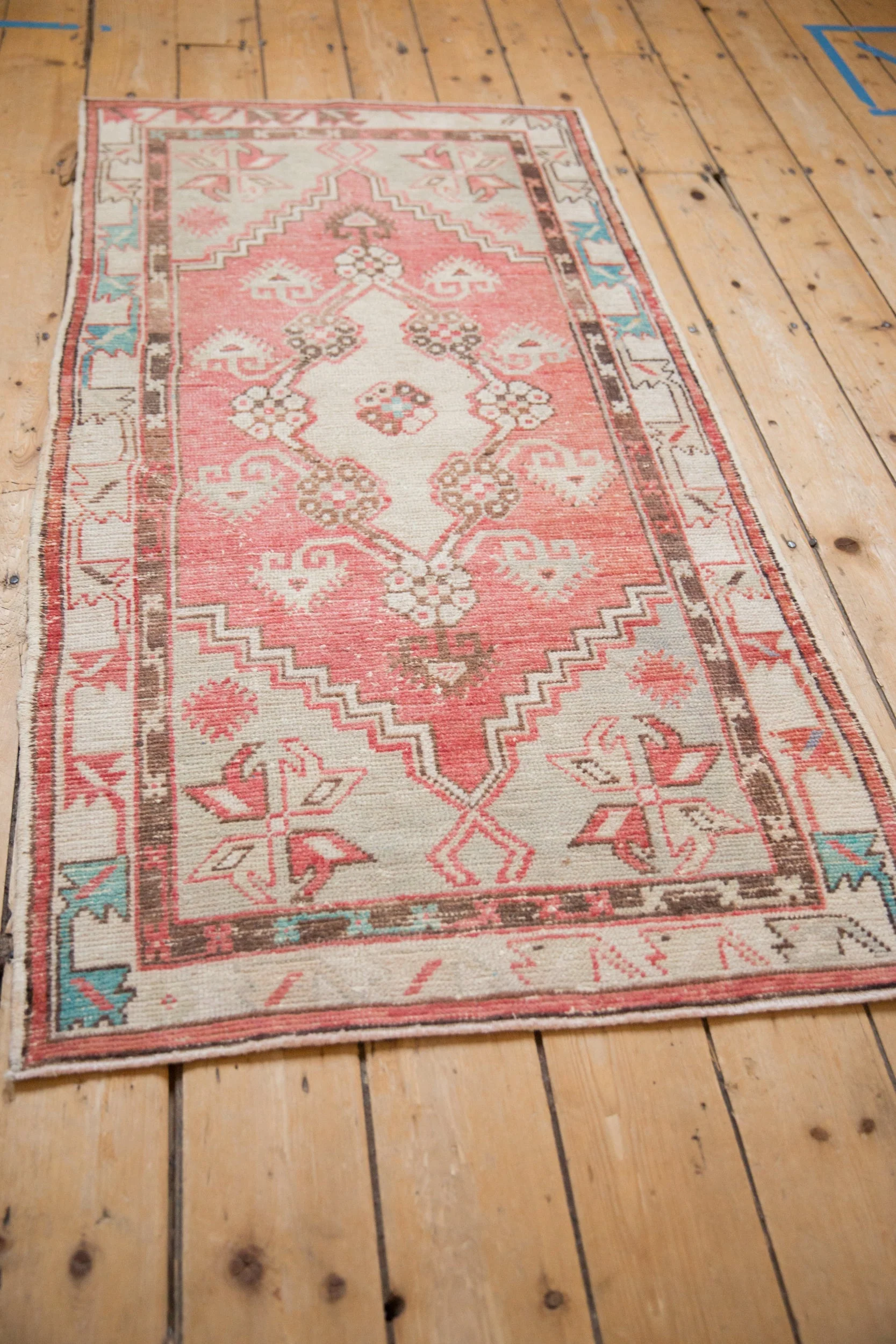 2.5x5 Vintage Distressed Oushak Rug Runner - Image 6