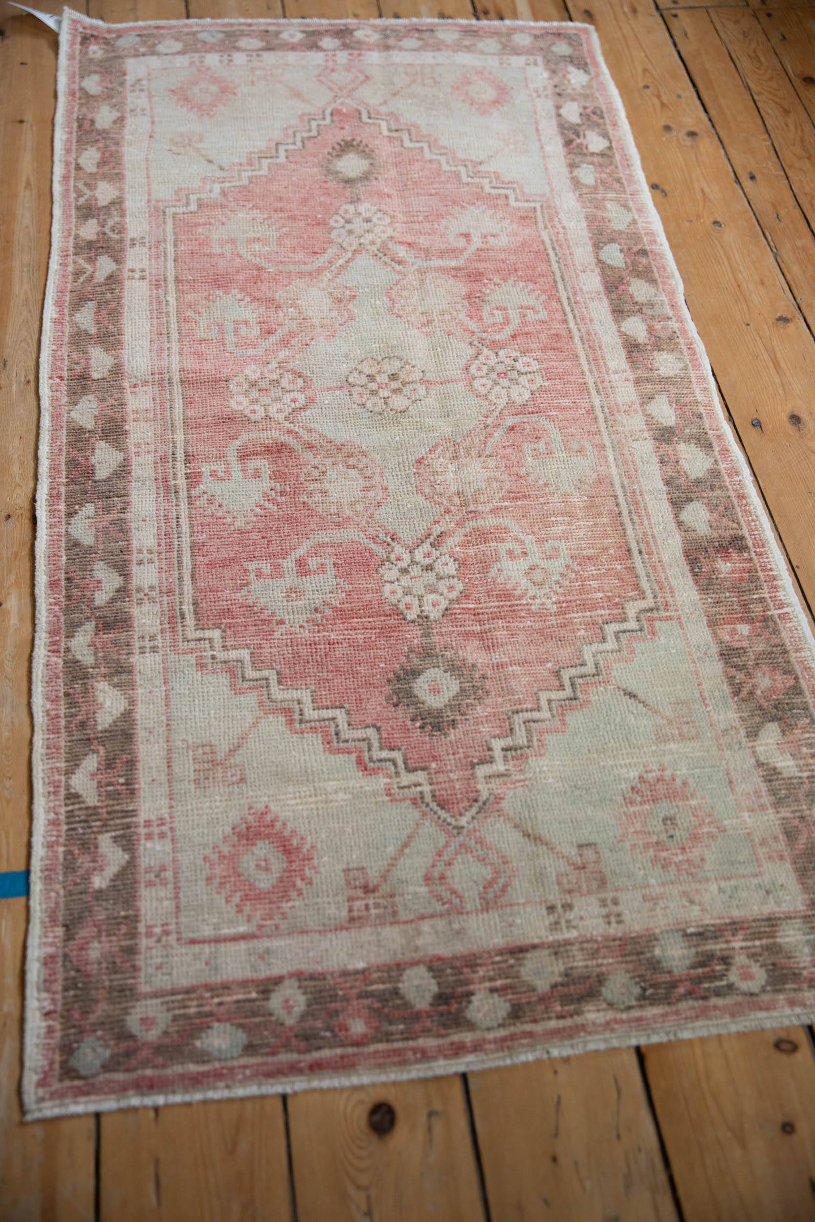 2.5x5 Vintage Distressed Oushak Rug Runner - Image 4