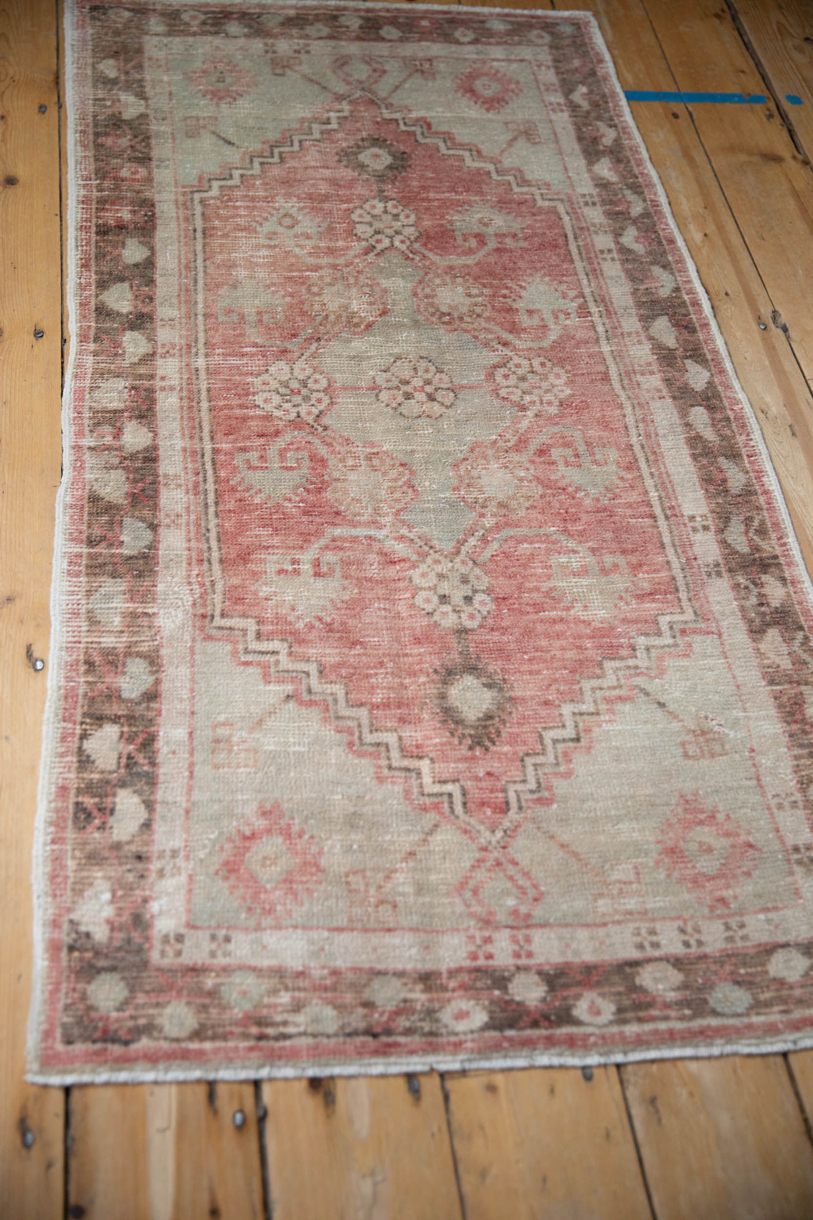 2.5x5 Vintage Distressed Oushak Rug Runner - Image 6