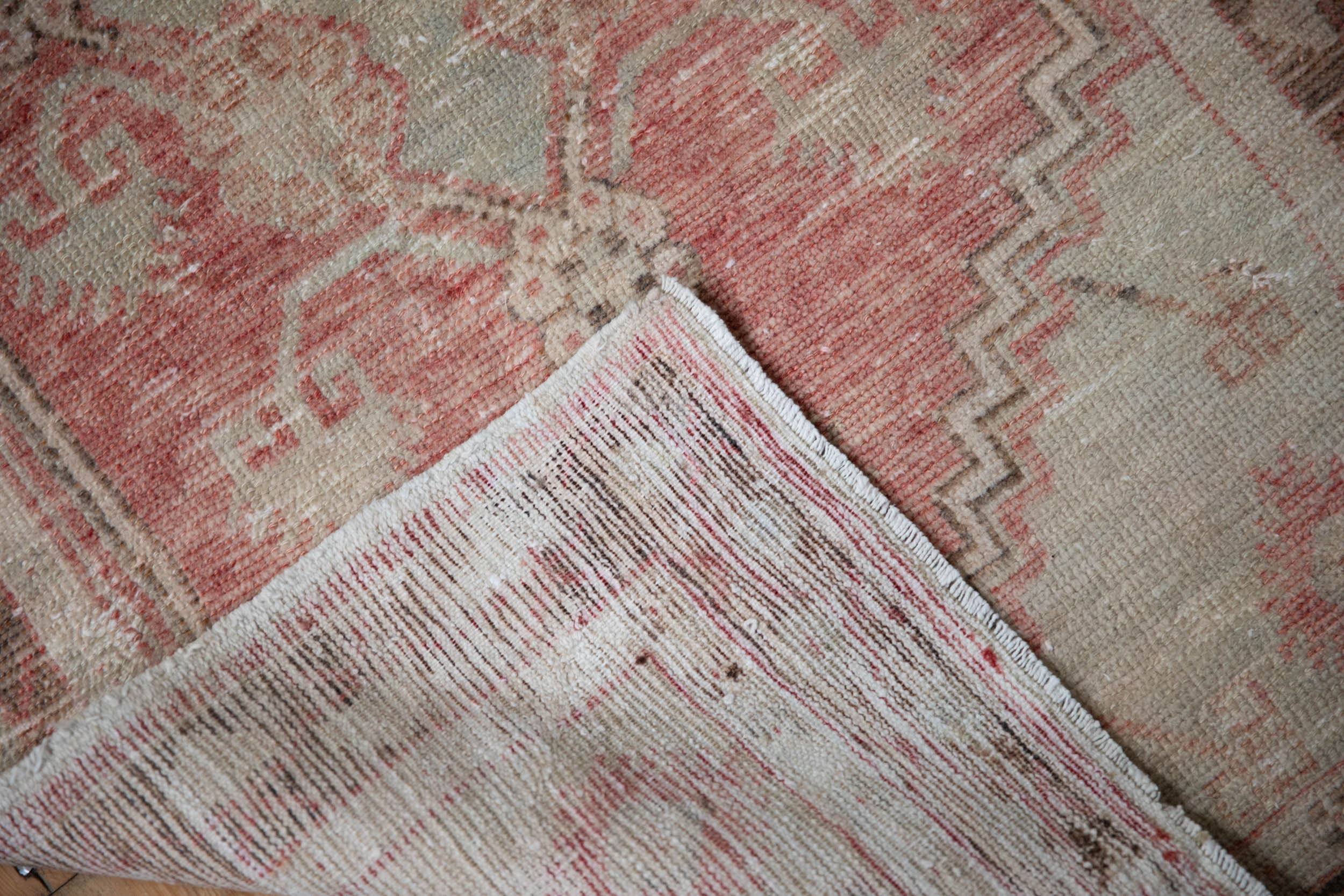 2.5x5 Vintage Distressed Oushak Rug Runner - Image 8