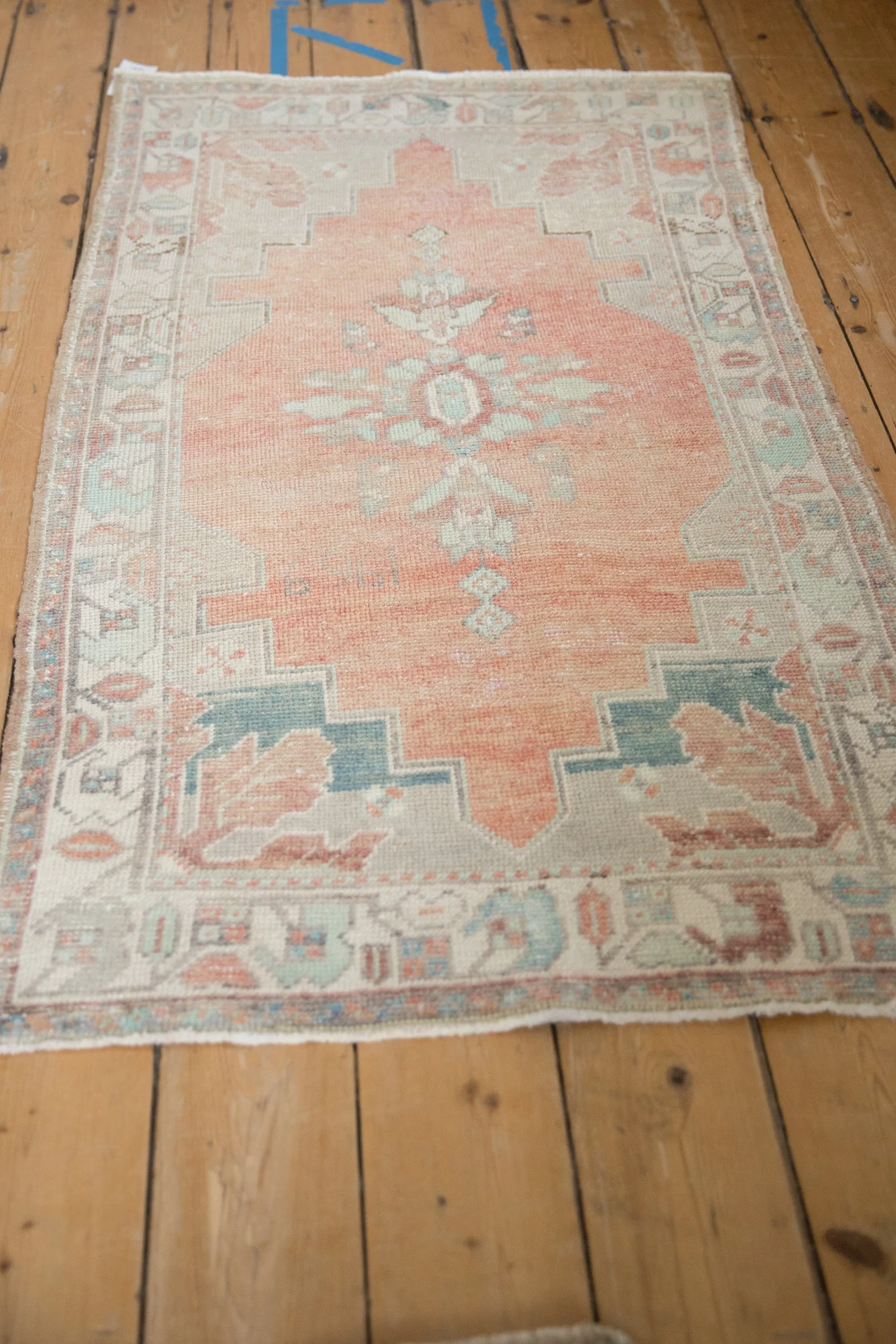2.5x5 Vintage Distressed Oushak Rug Runner - Image 5