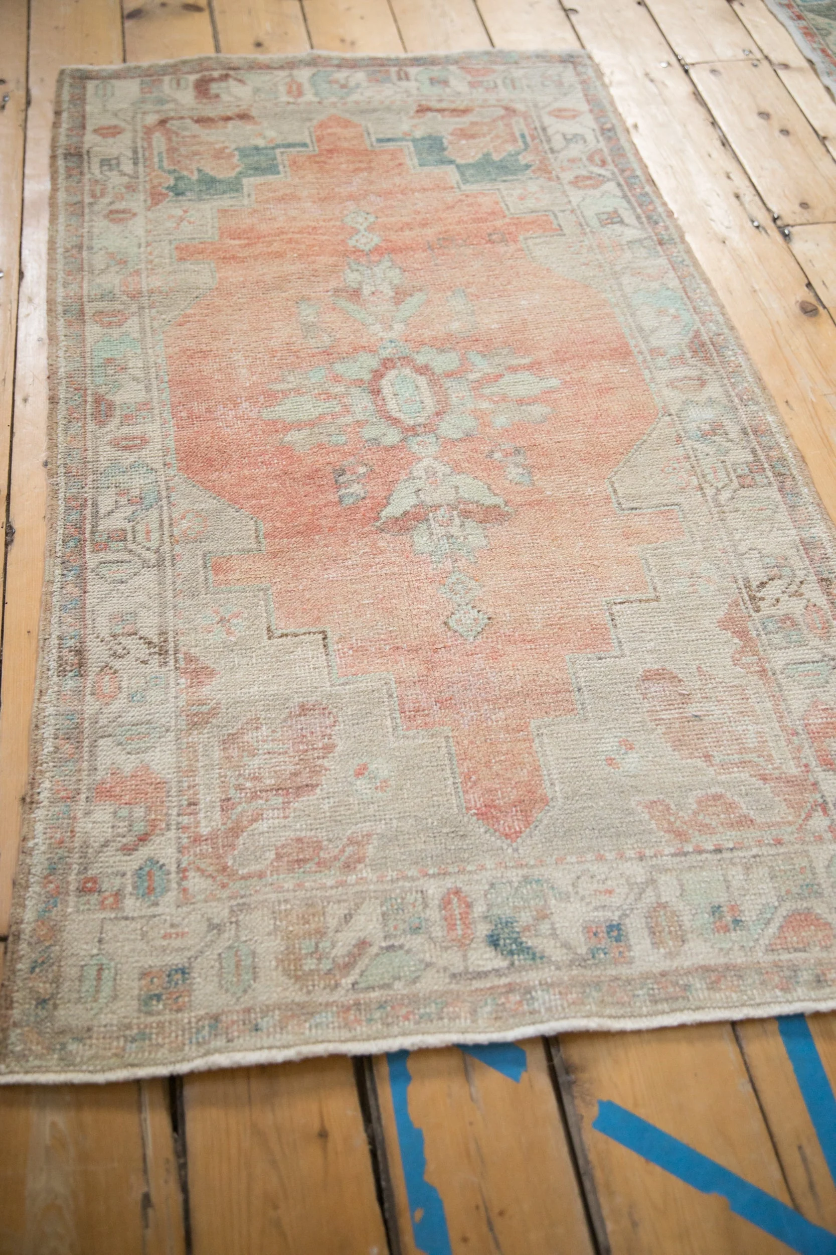 2.5x5 Vintage Distressed Oushak Rug Runner - Image 7