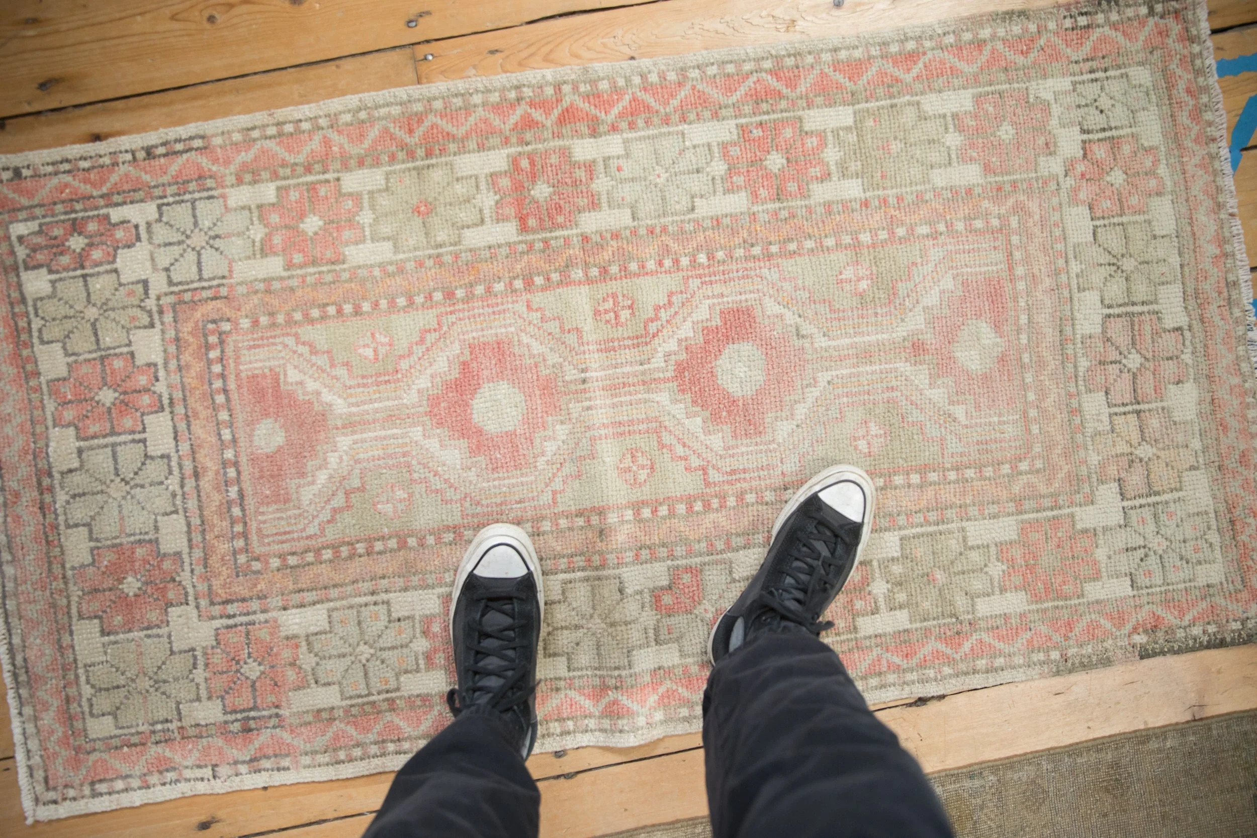 2.5x5 Vintage Distressed Oushak Rug Runner - Image 2
