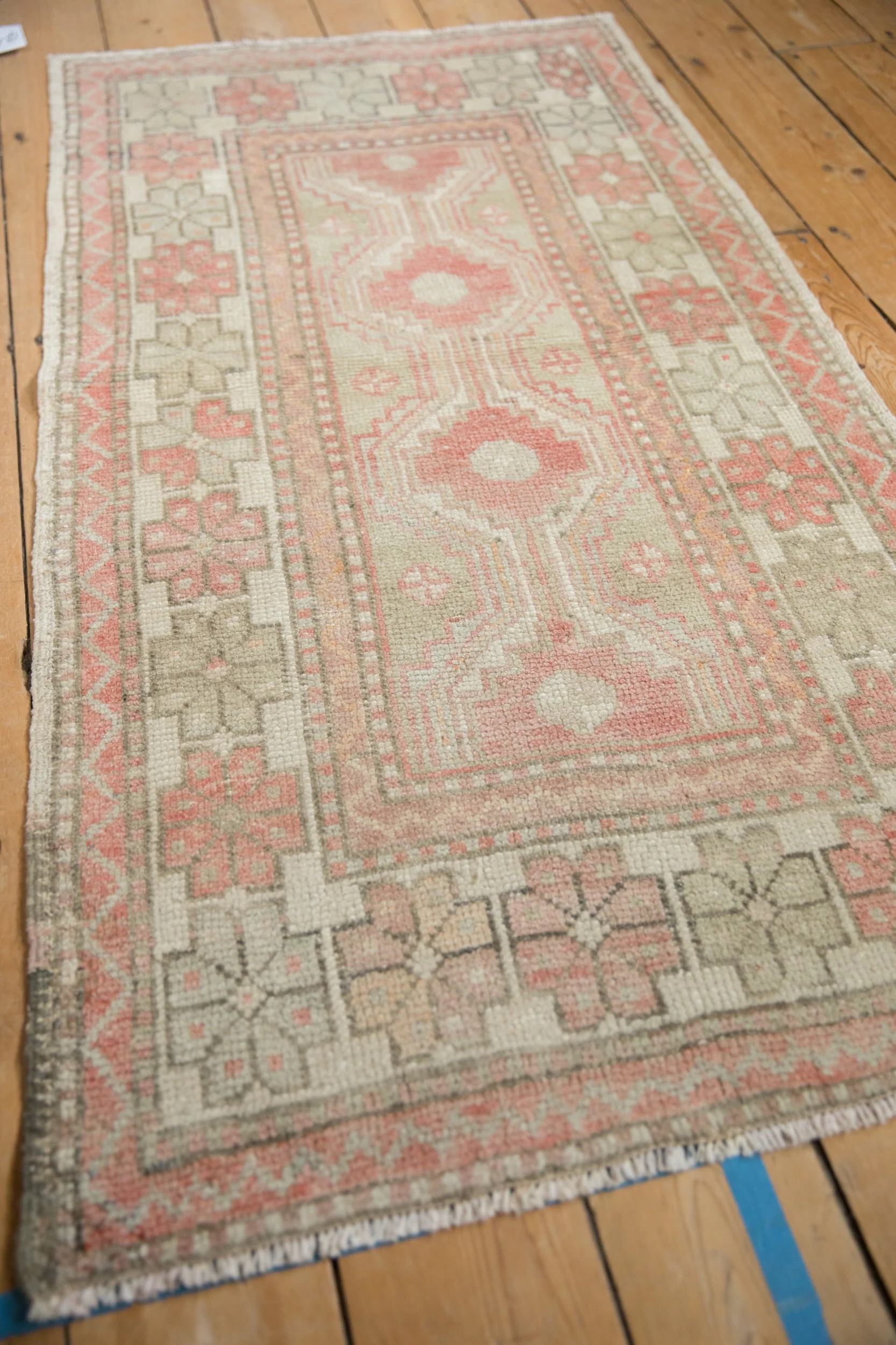 2.5x5 Vintage Distressed Oushak Rug Runner - Image 4