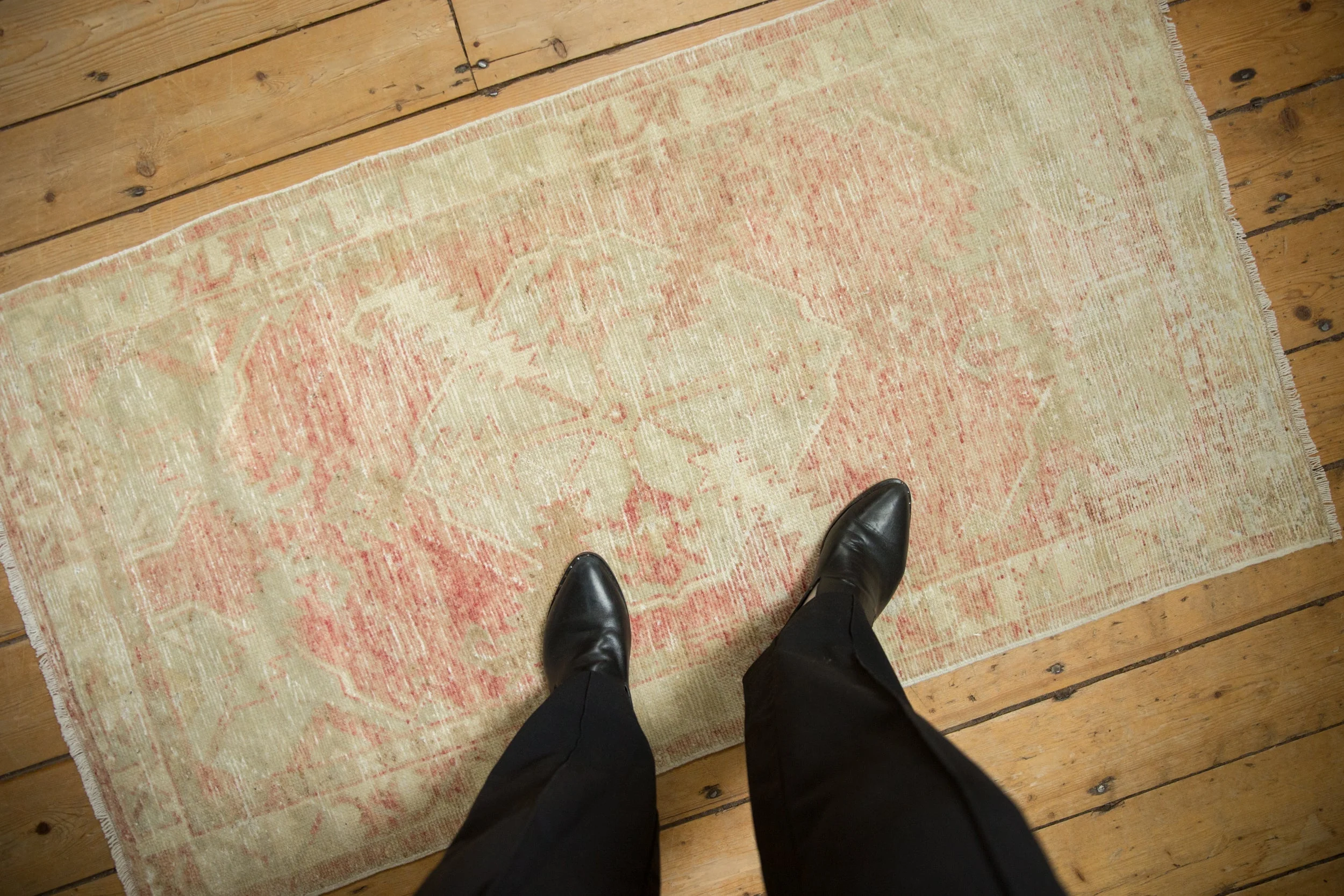 2.5x5 Vintage Distressed Oushak Rug Runner - Image 2