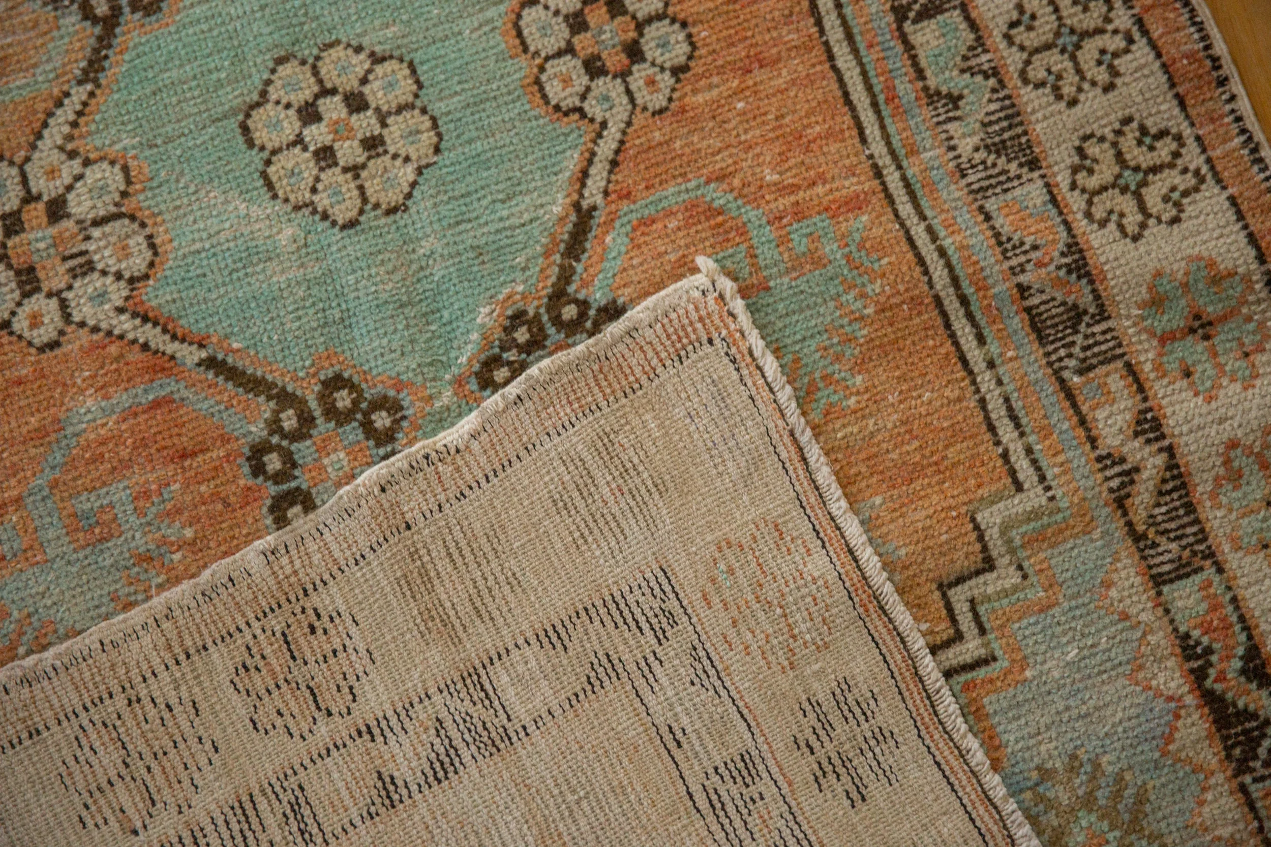 2.5x5 Vintage Distressed Oushak Rug Runner - Image 9
