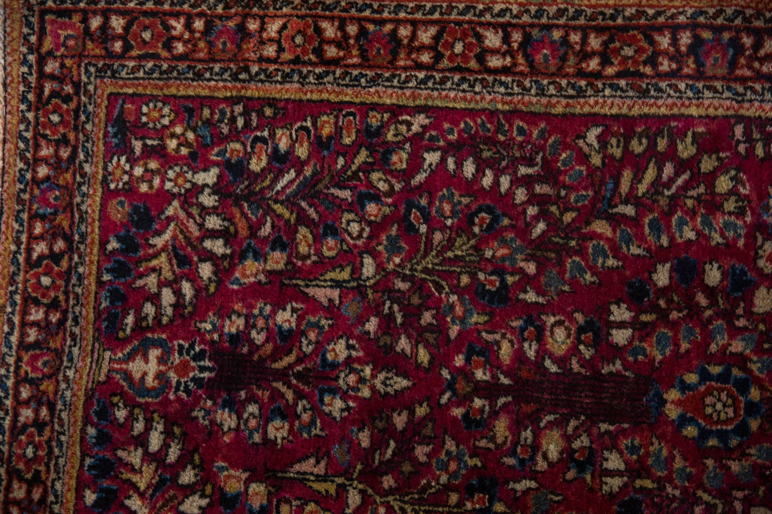 2.5x5 Vintage Fine American Sarouk Rug Runner - Image 8