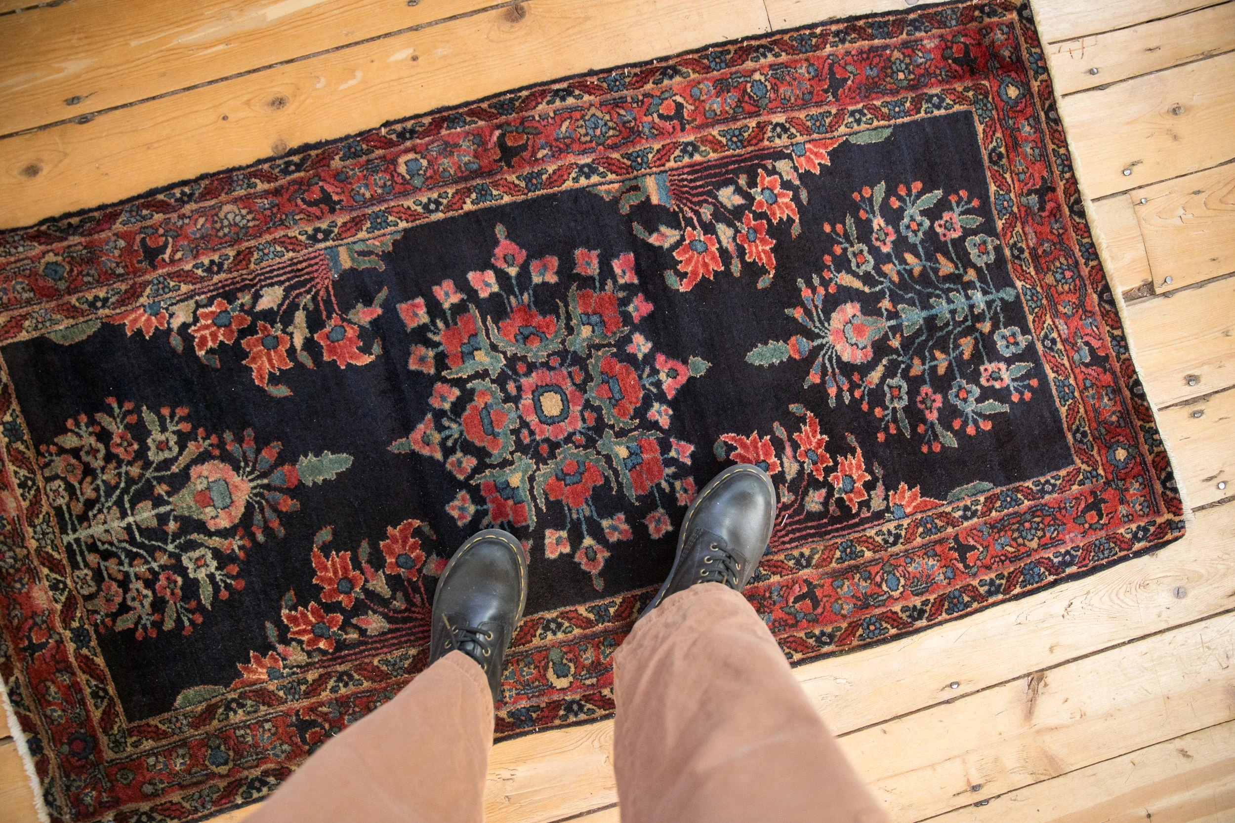 2.5x5 Vintage Fine Sarouk Rug Runner - Image 2