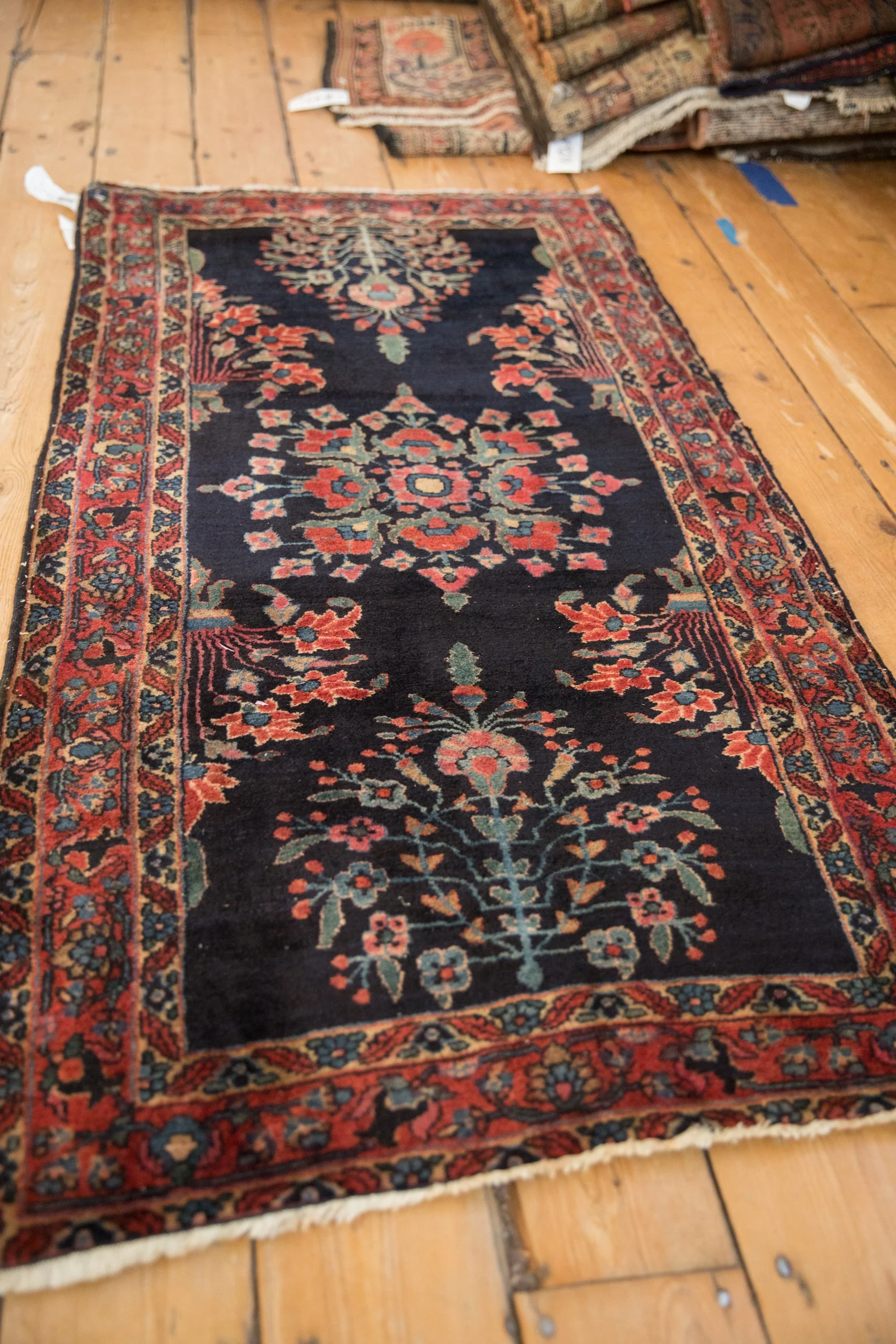 2.5x5 Vintage Fine Sarouk Rug Runner - Image 4