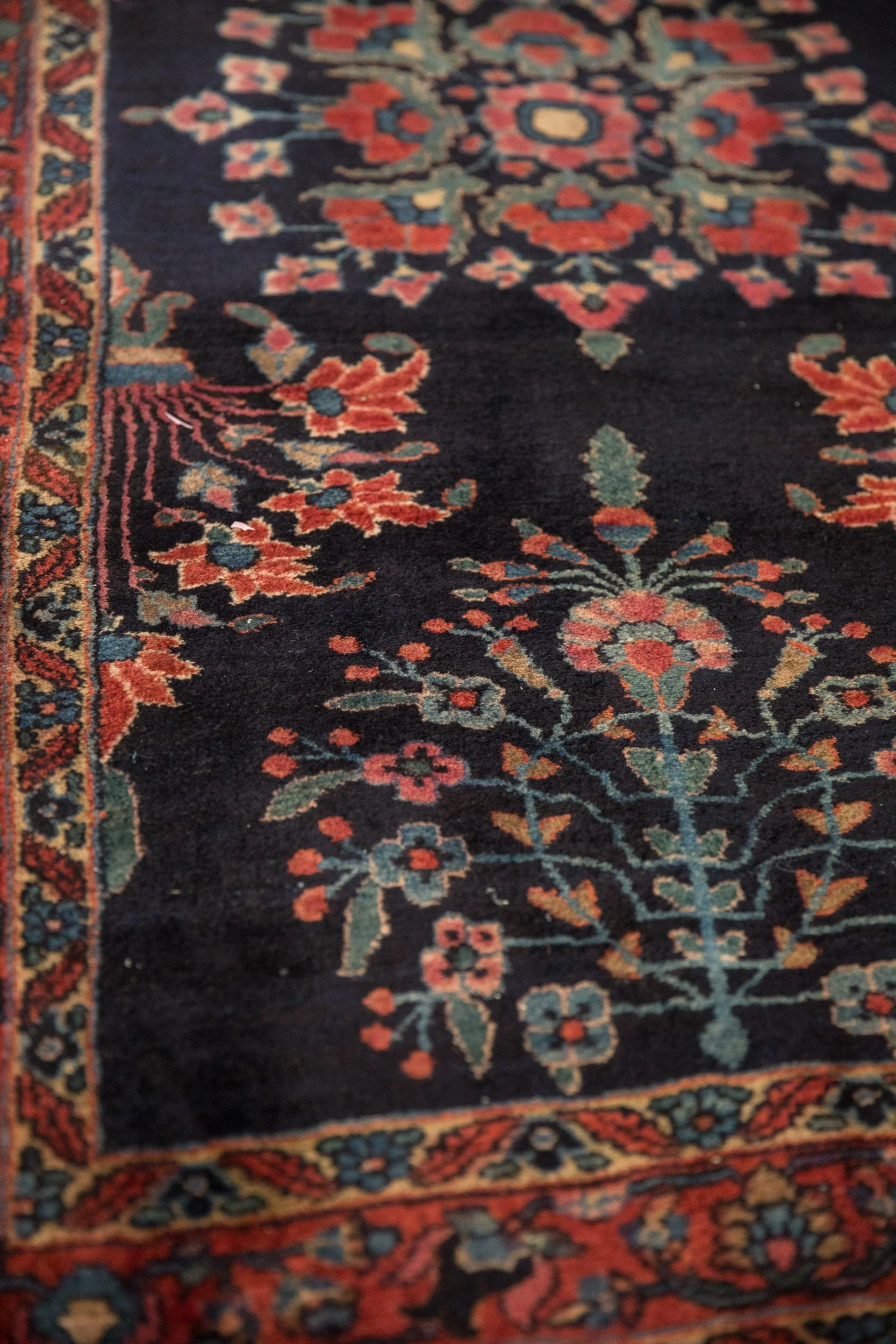 2.5x5 Vintage Fine Sarouk Rug Runner - Image 5