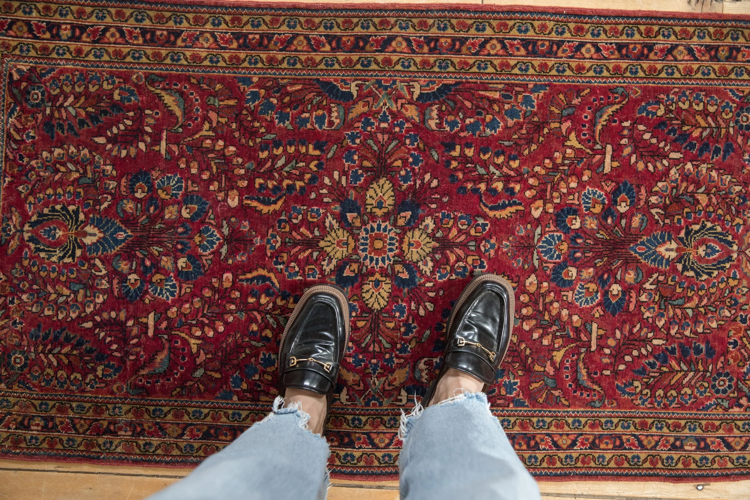 2.5x5 Vintage Sarouk Rug Runner - Image 2