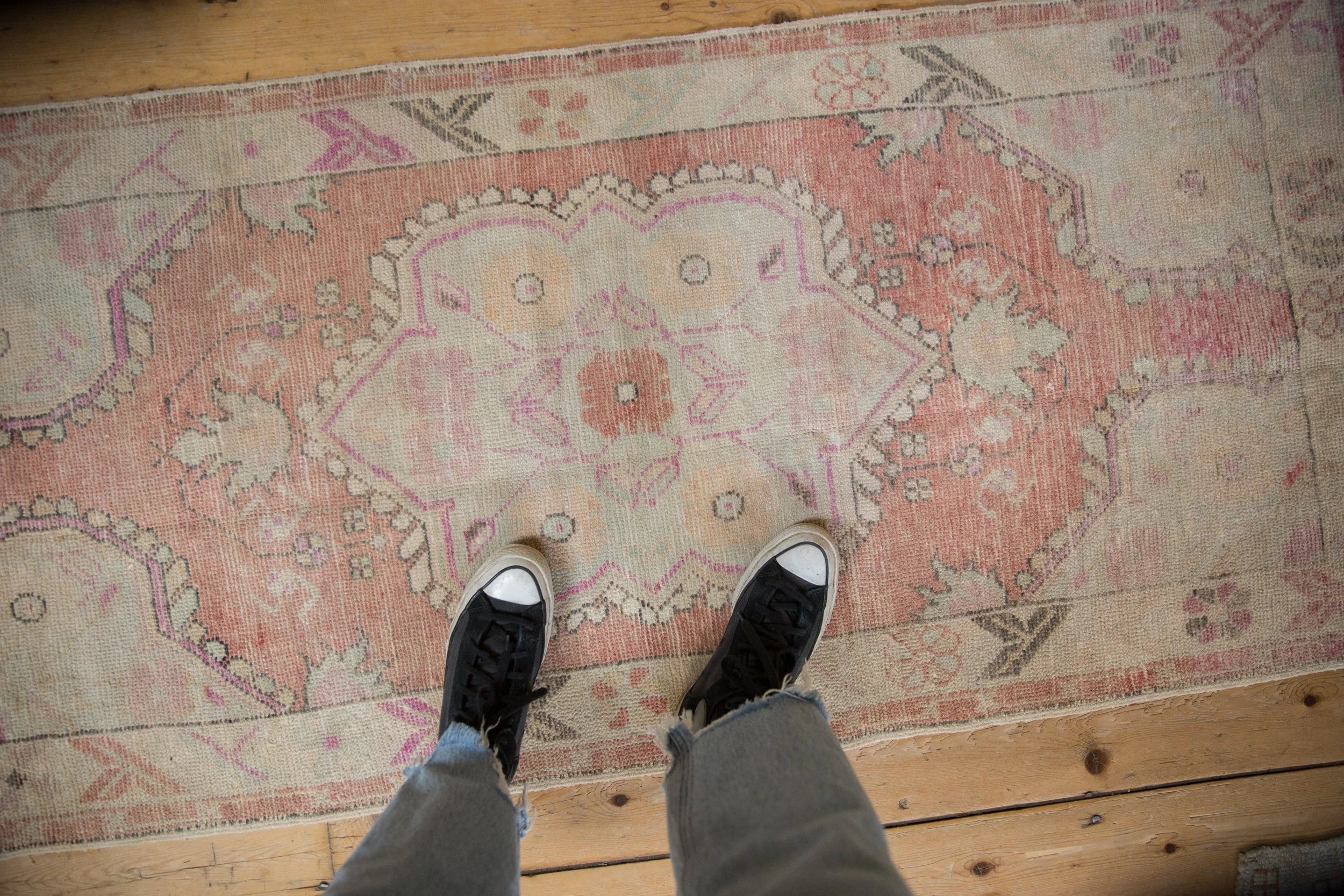 2.5x6 Vintage Distressed Oushak Rug Runner - Image 2