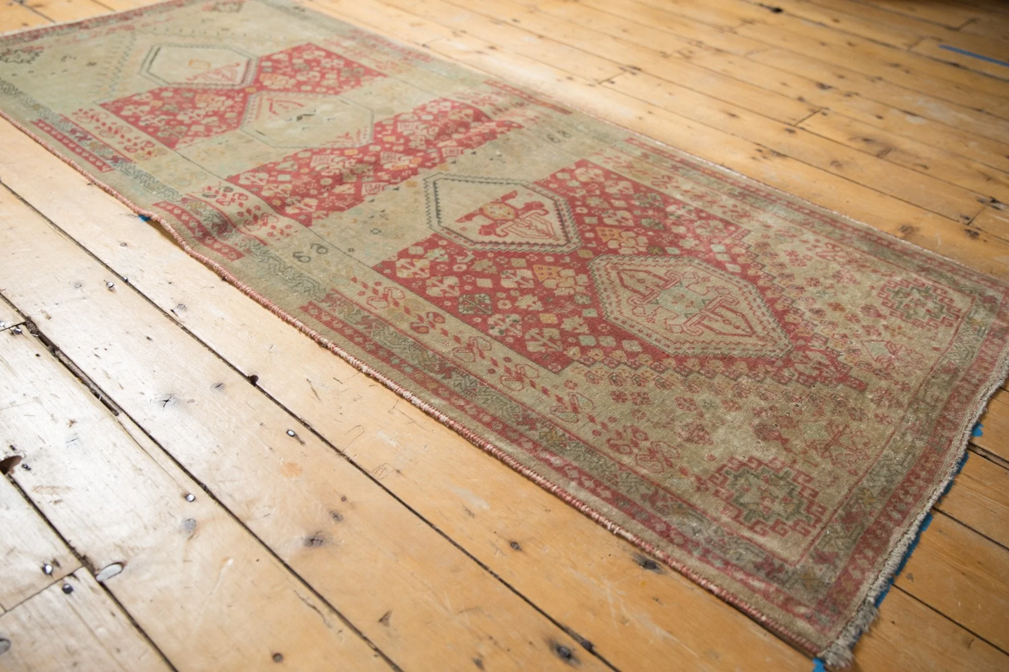 2.5x7 Vintage Distressed Shiraz Rug Runner - Image 10
