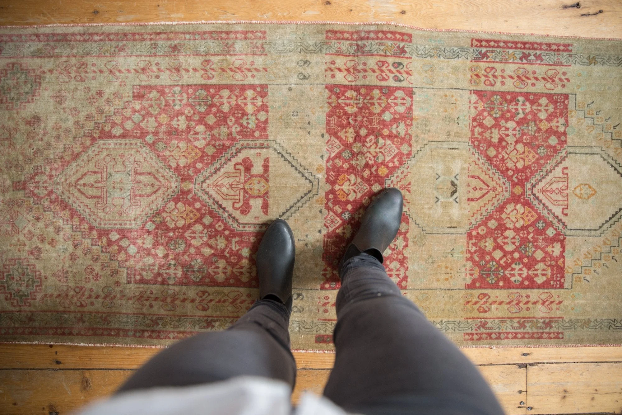 2.5x7 Vintage Distressed Shiraz Rug Runner - Image 2